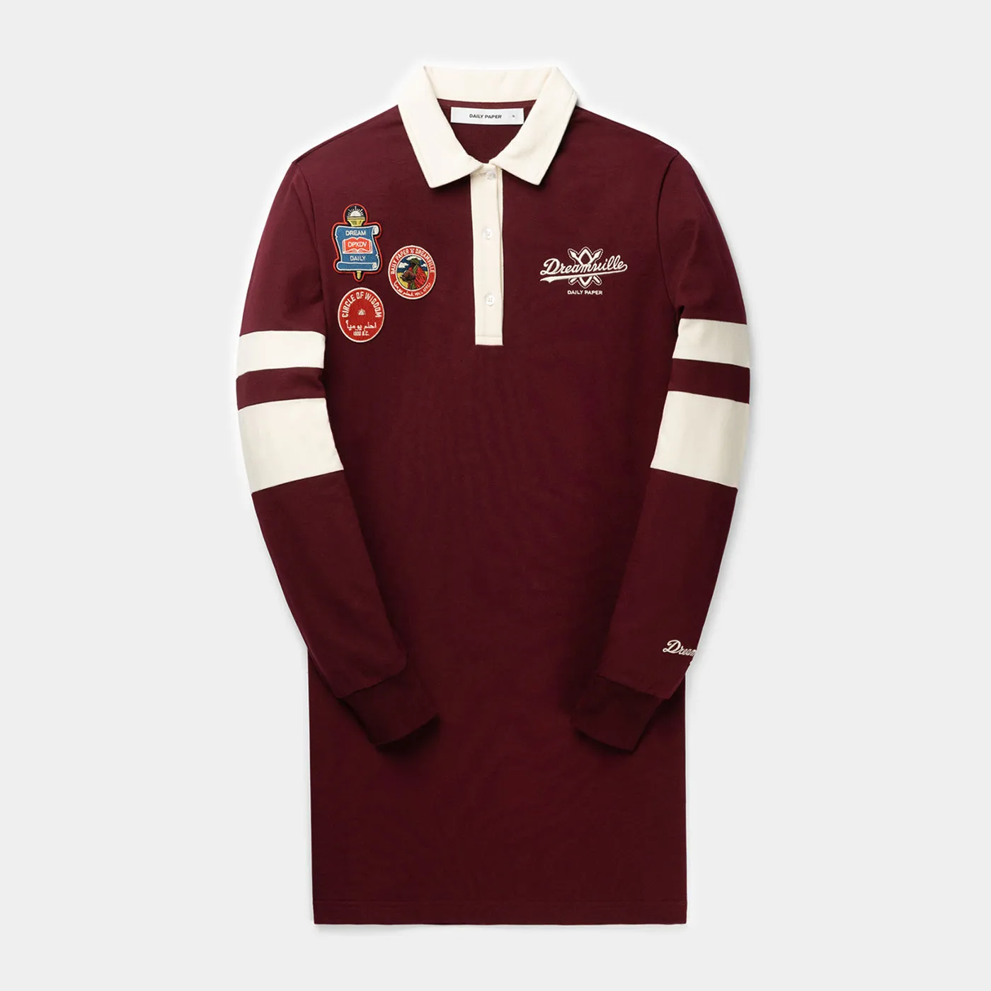 Daily Paper x Dreamville Bordeaux Cream Polo Dress