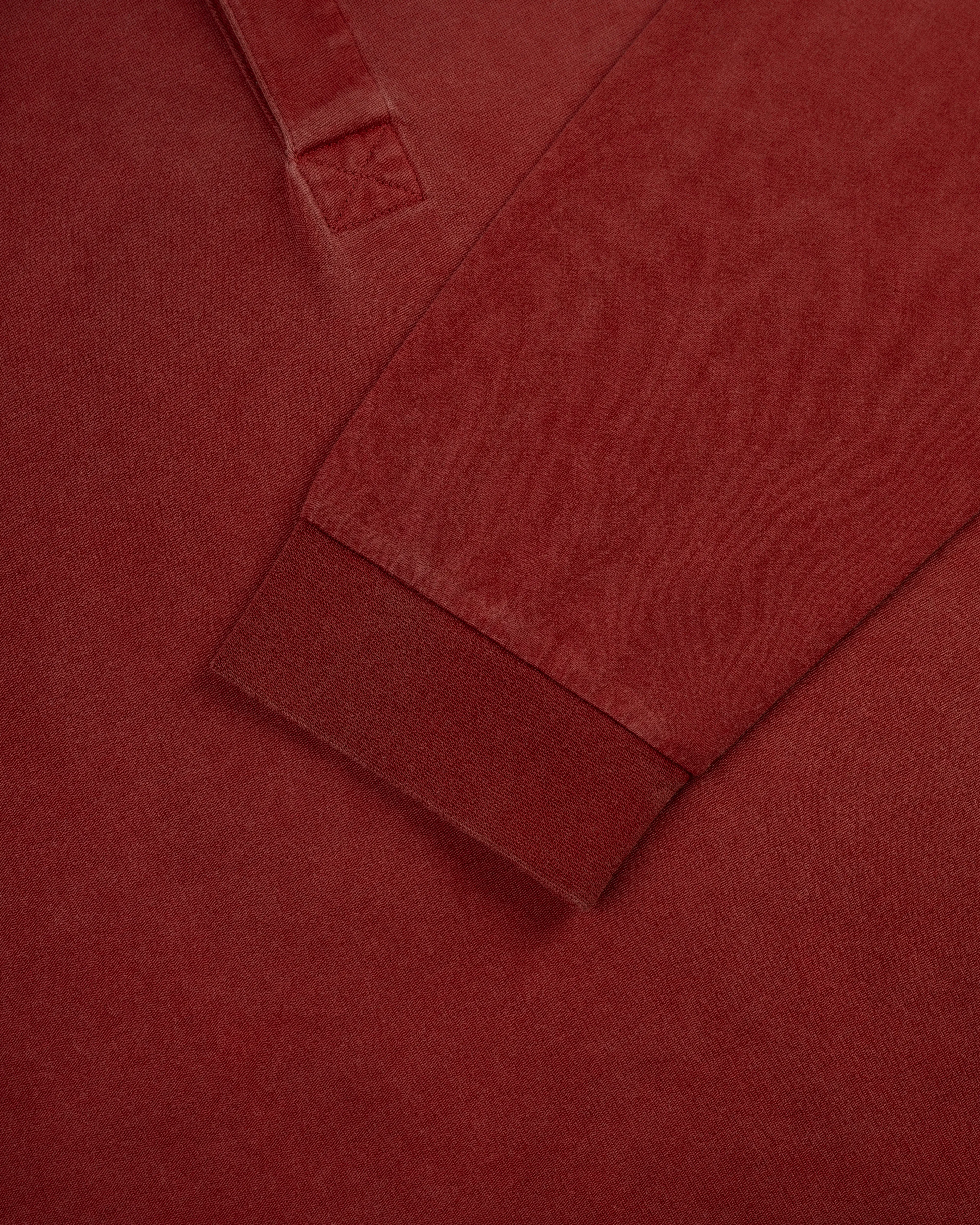 DARK RED SOLID LONG SLEEVE POLO SHIRT