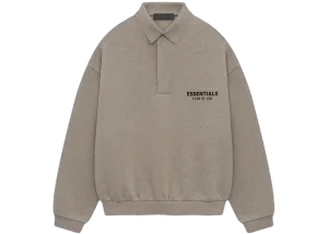 Fear of God Essentials Fleece Polo Heather Gray