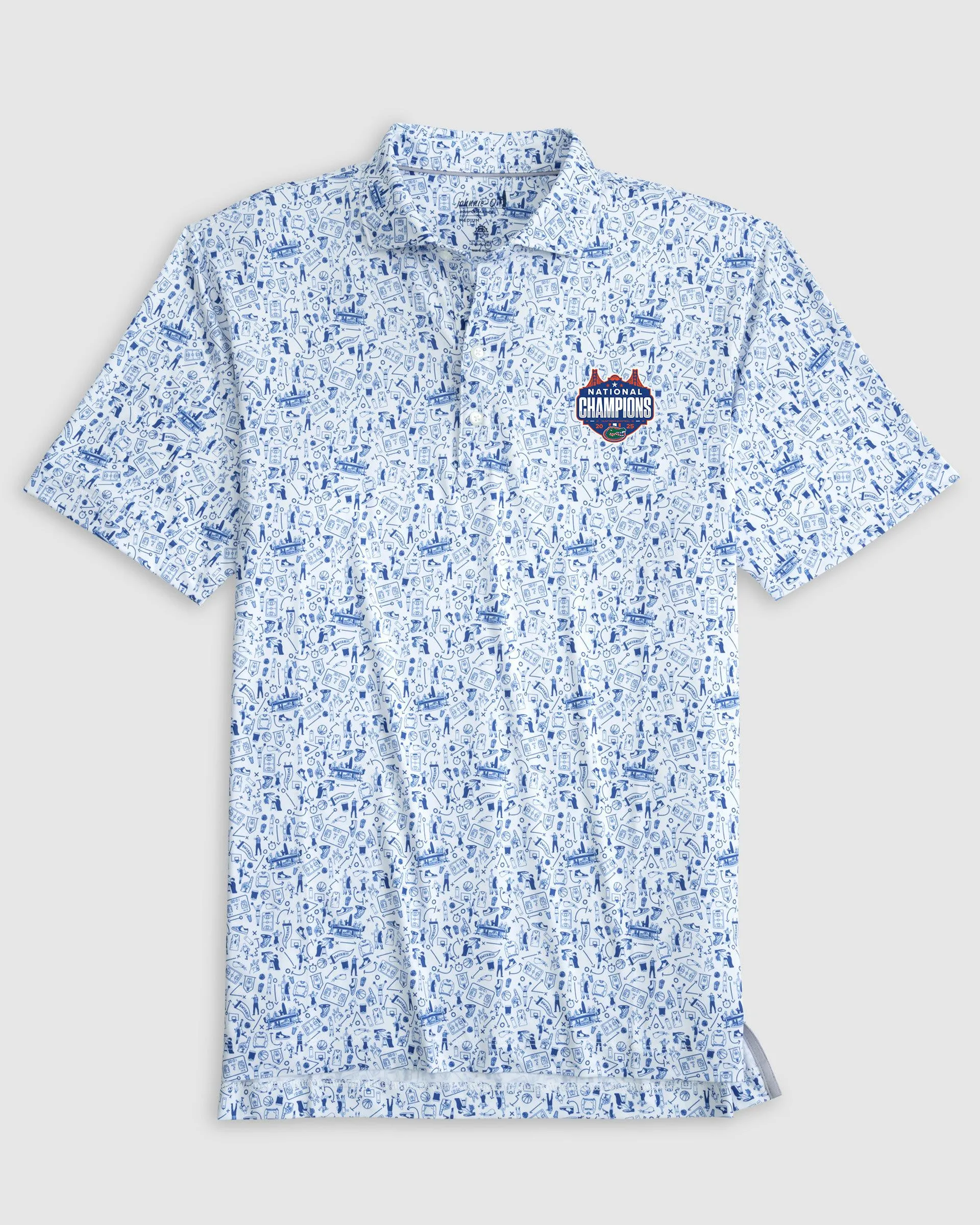 Florida Hoop There It Is Performance Jersey Polo - 2025 Men's College Basketball Champions Logo