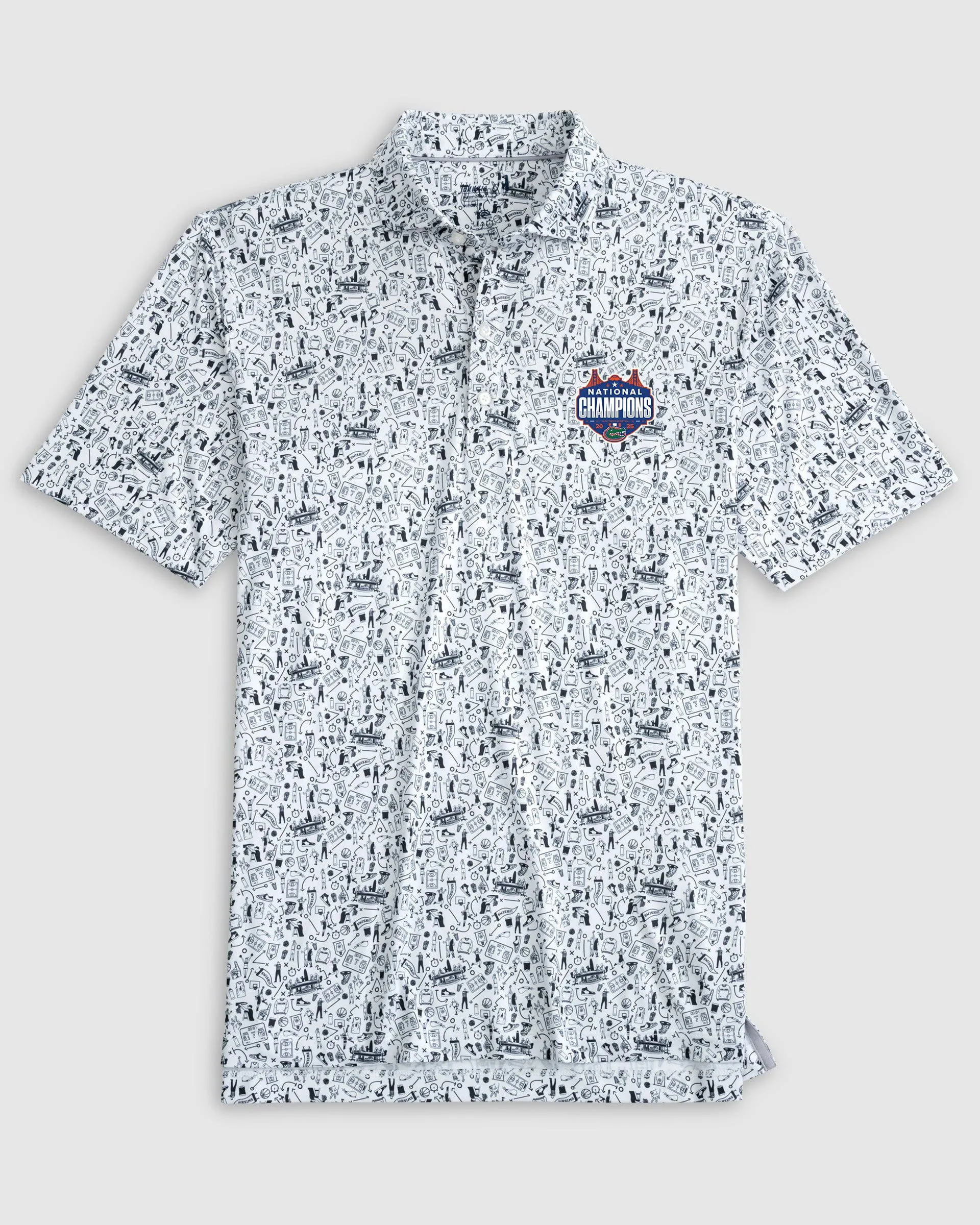 Florida Hoop There It Is Performance Jersey Polo - 2025 Men's College Basketball Champions Logo