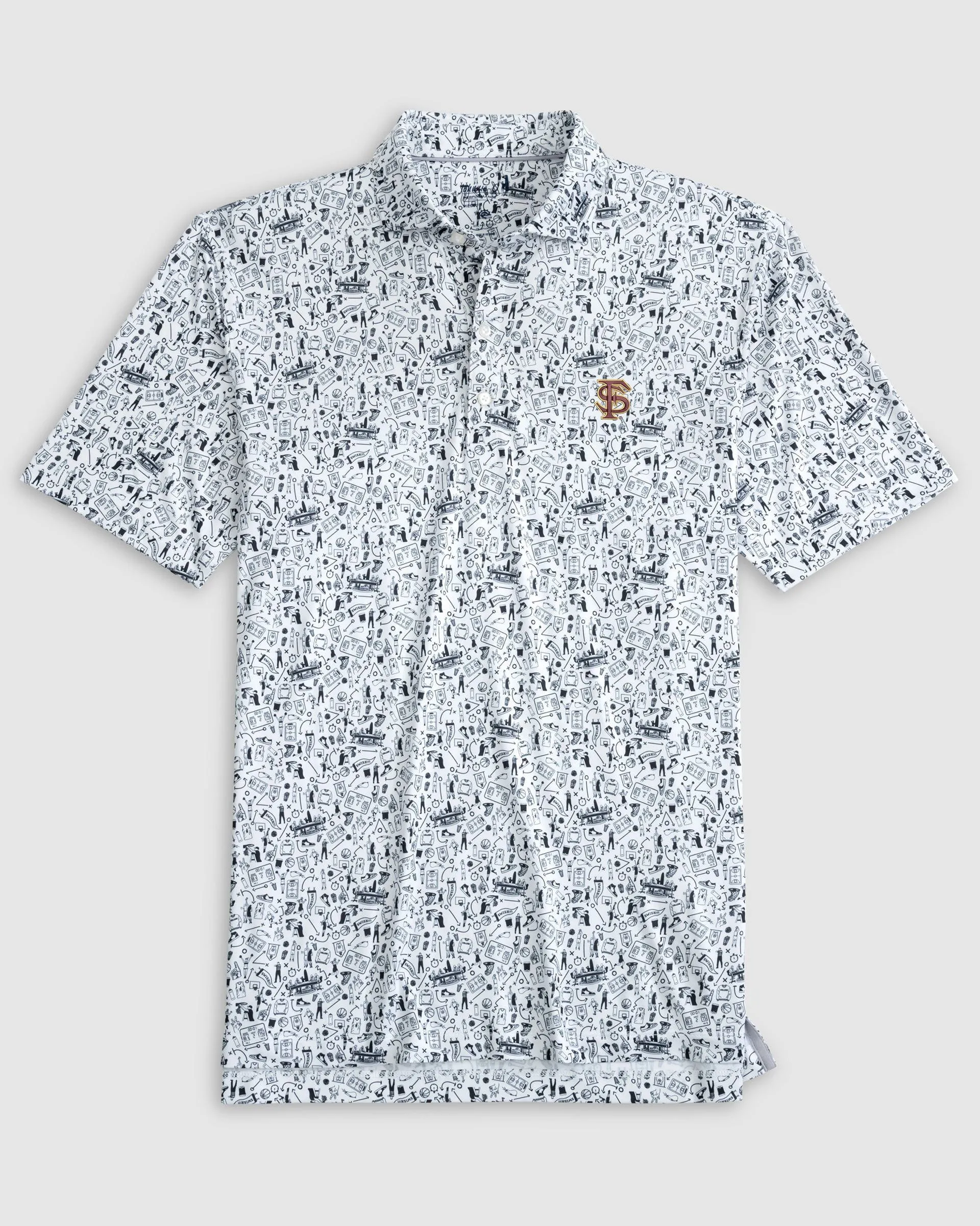 Florida State Hoop There It Is Performance Jersey Polo - Baseball Logo