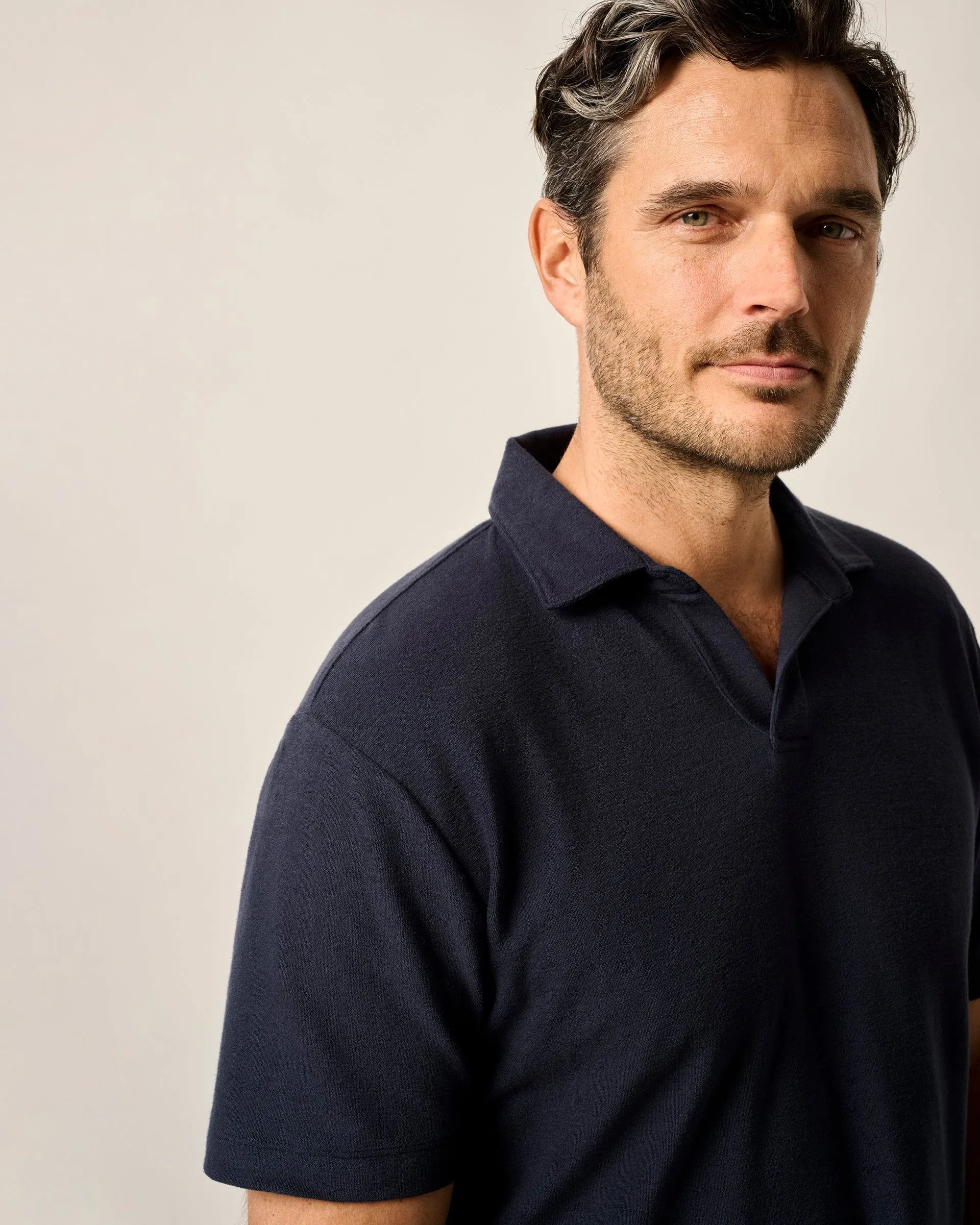 French Terry Johnny Collar Polo - Frankie