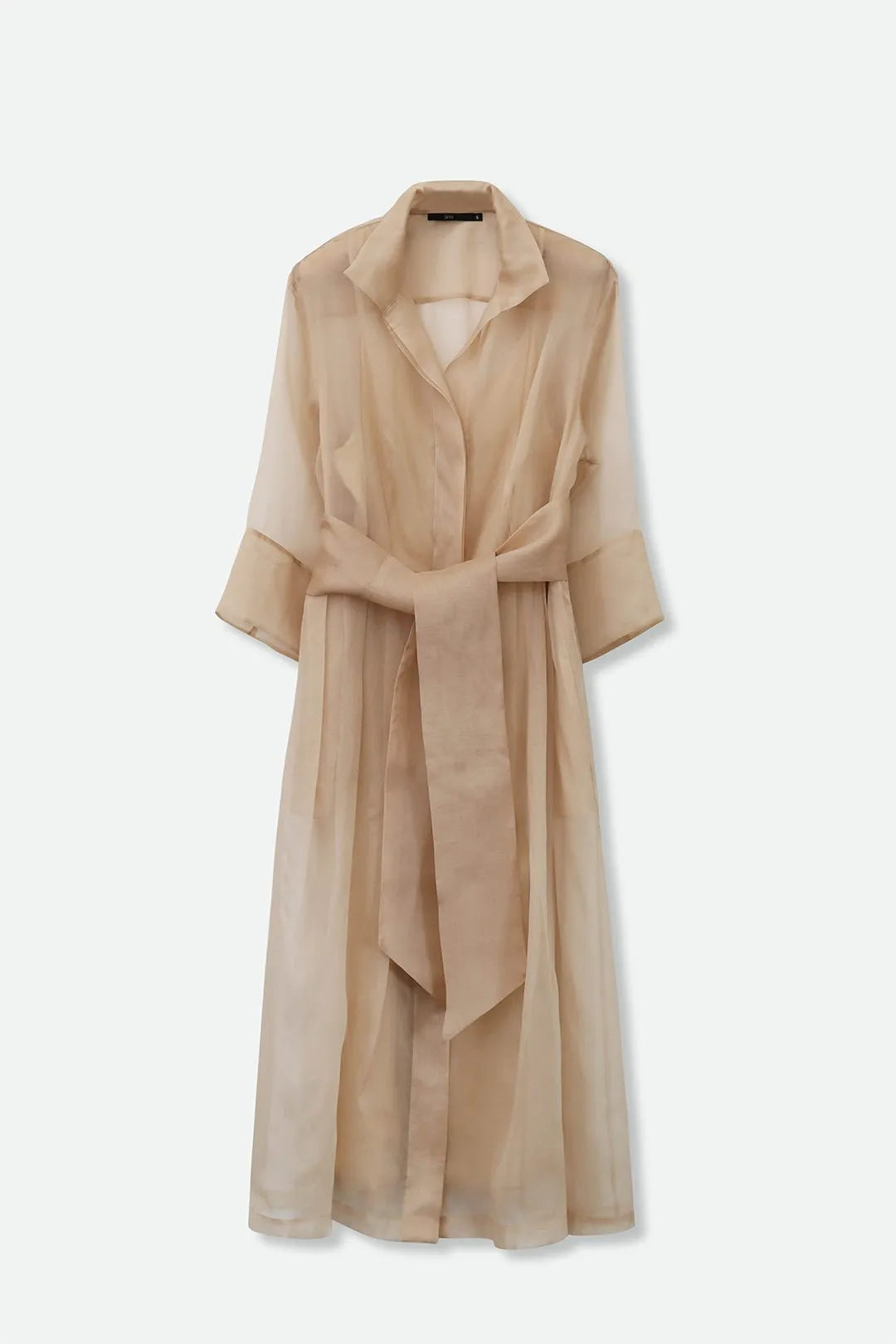 GABRIELLE DRESS IN SILK ORGANZA SAND