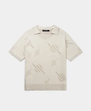 Gardenia Monogram Knit Polo