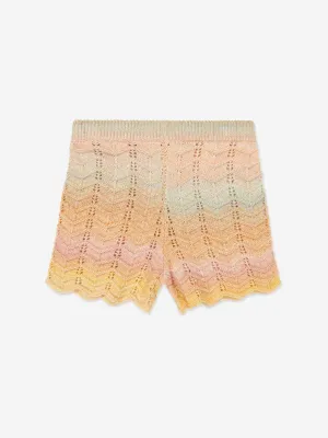 Girls Tallow Chevron Knit Polo Top in Multicolour