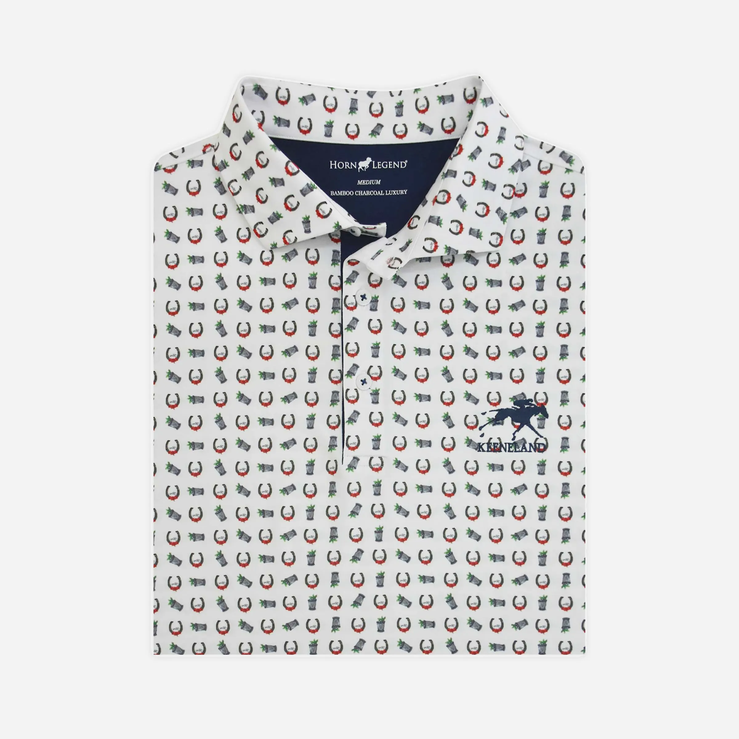 Horn Legend Keeneland Men's Derby All Over Polo