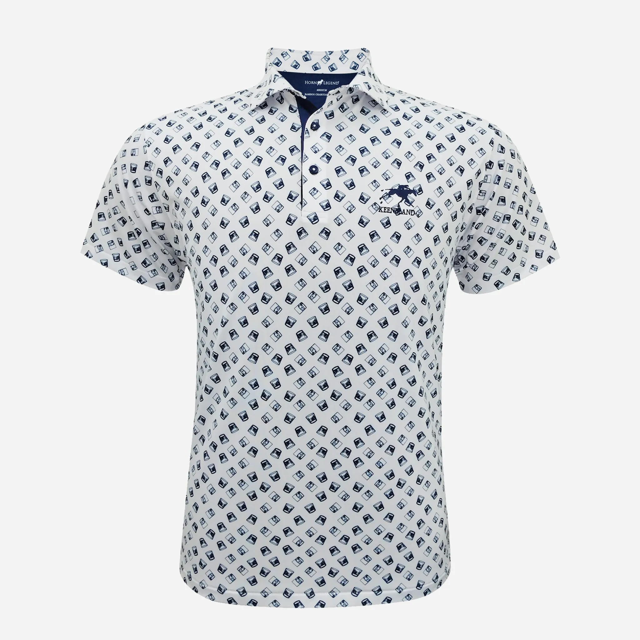 Horn Legend Keeneland Men's Whiskey Glass Polo