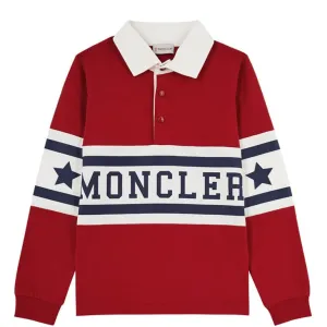Kids Moncler Logo Cotton Polo Shirt