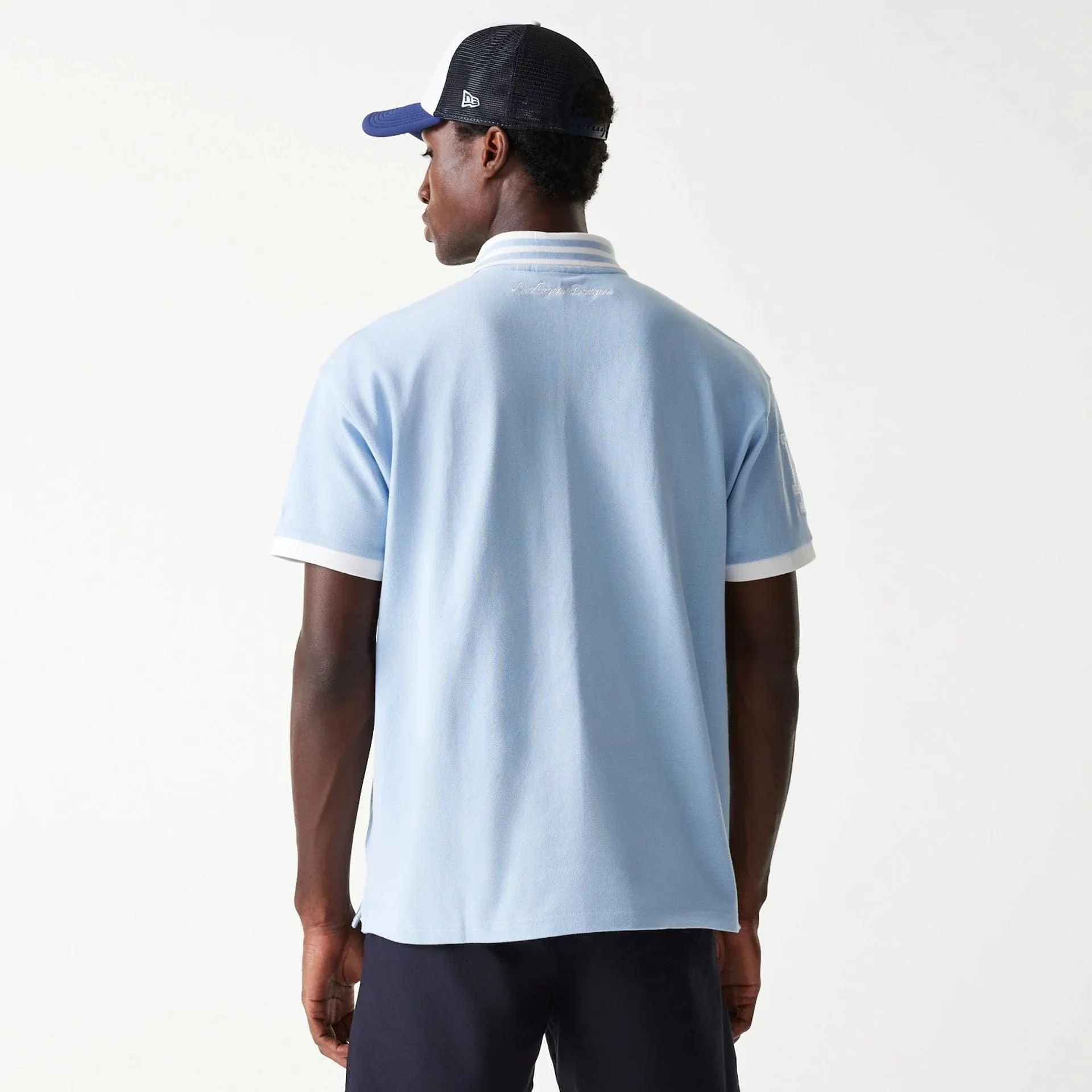 LA Dodgers MLB Graphic Pastel Blue Polo Shirt