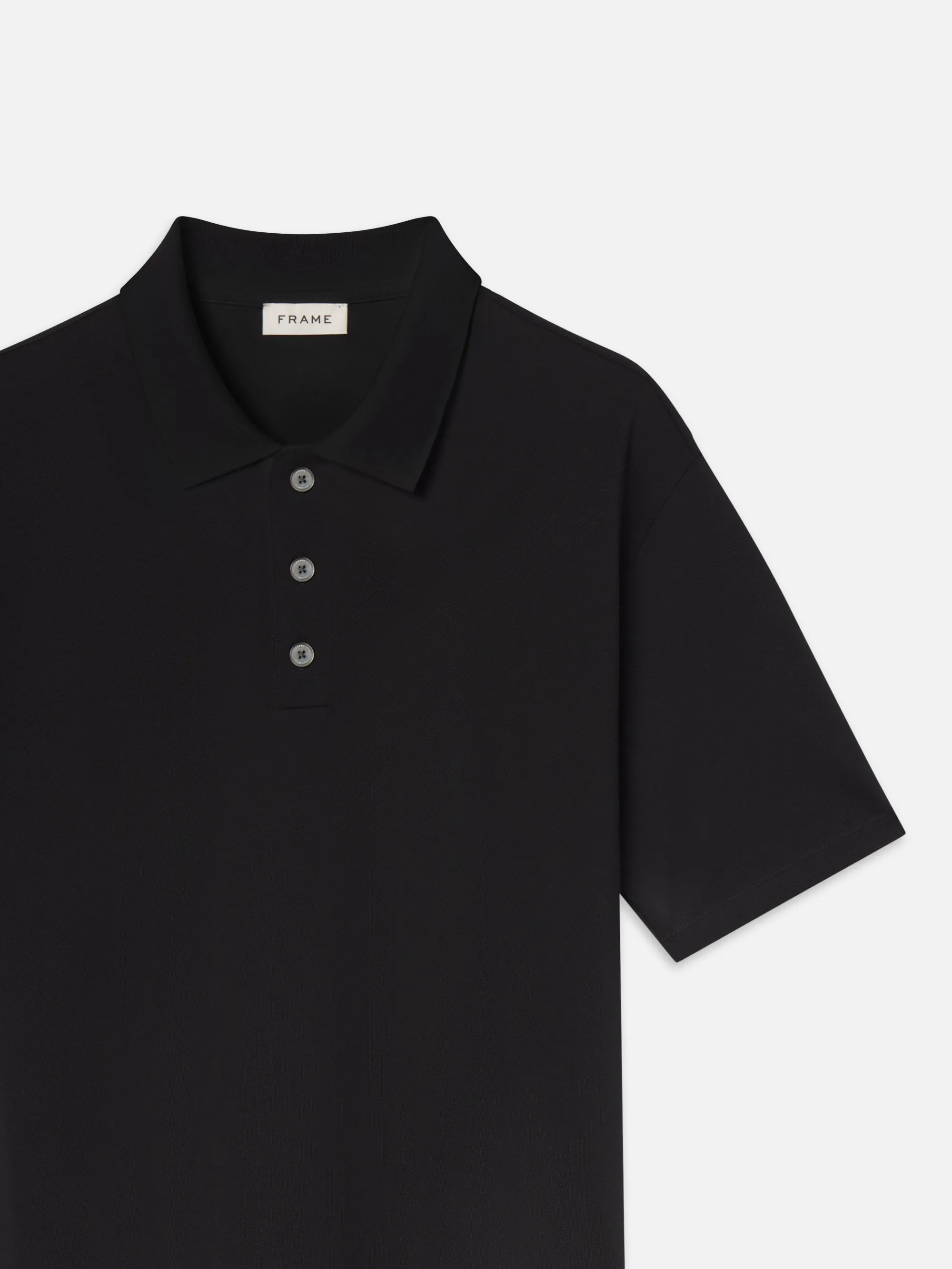 Light Pique Polo -- Black