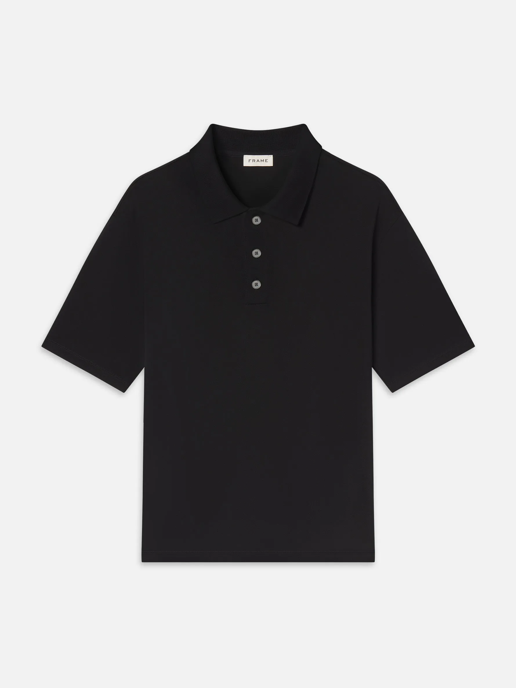 Light Pique Polo -- Black