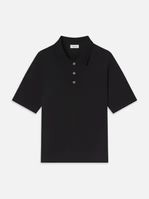 Light Pique Polo -- Black