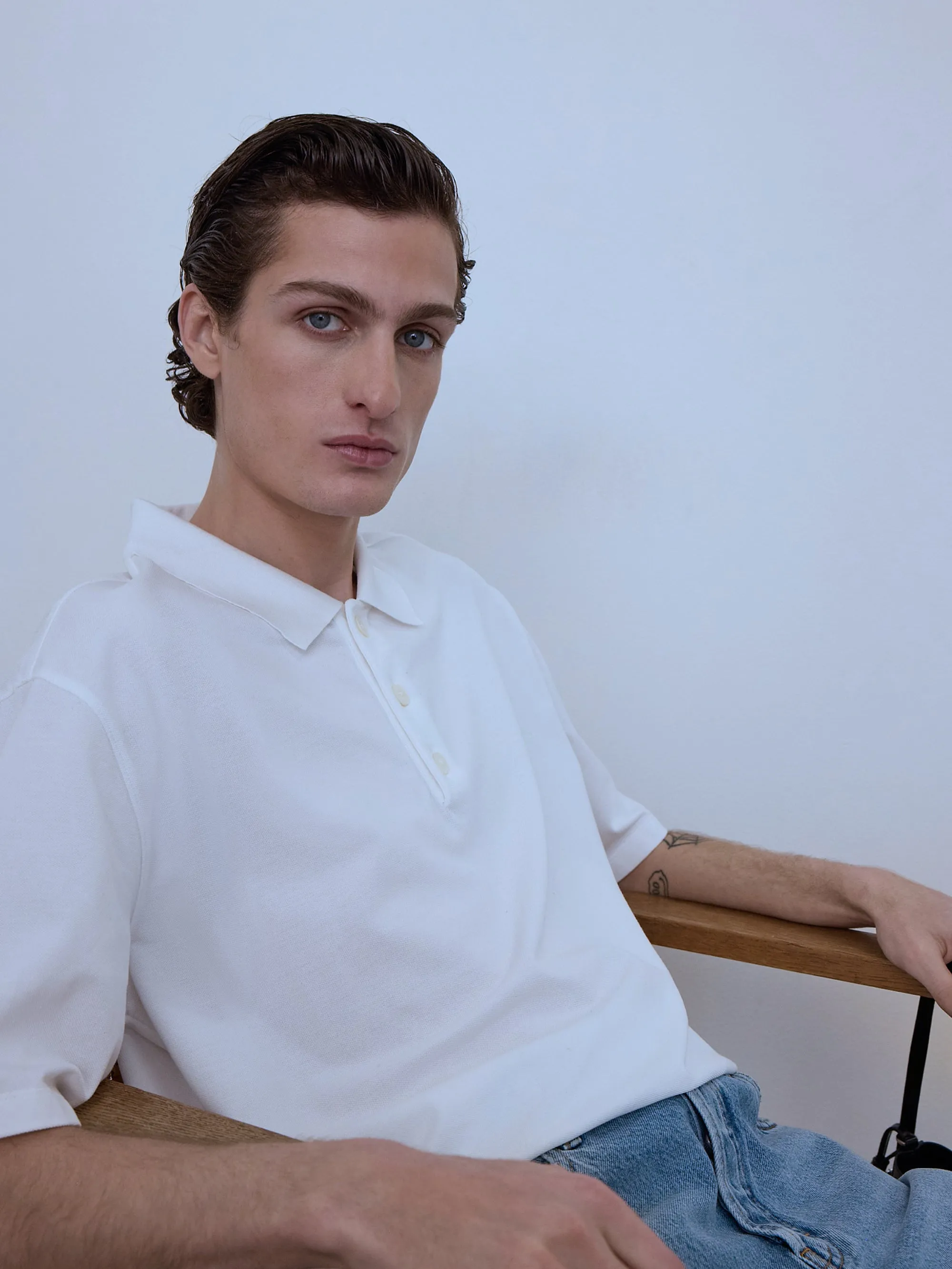 Light Pique Polo -- White