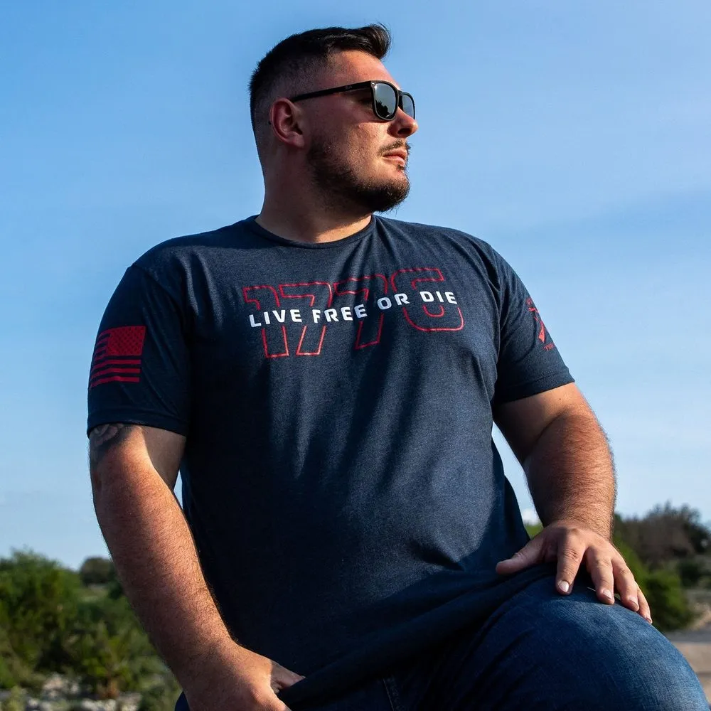 Live Free Or Die '76 T-Shirt - Midnight Navy