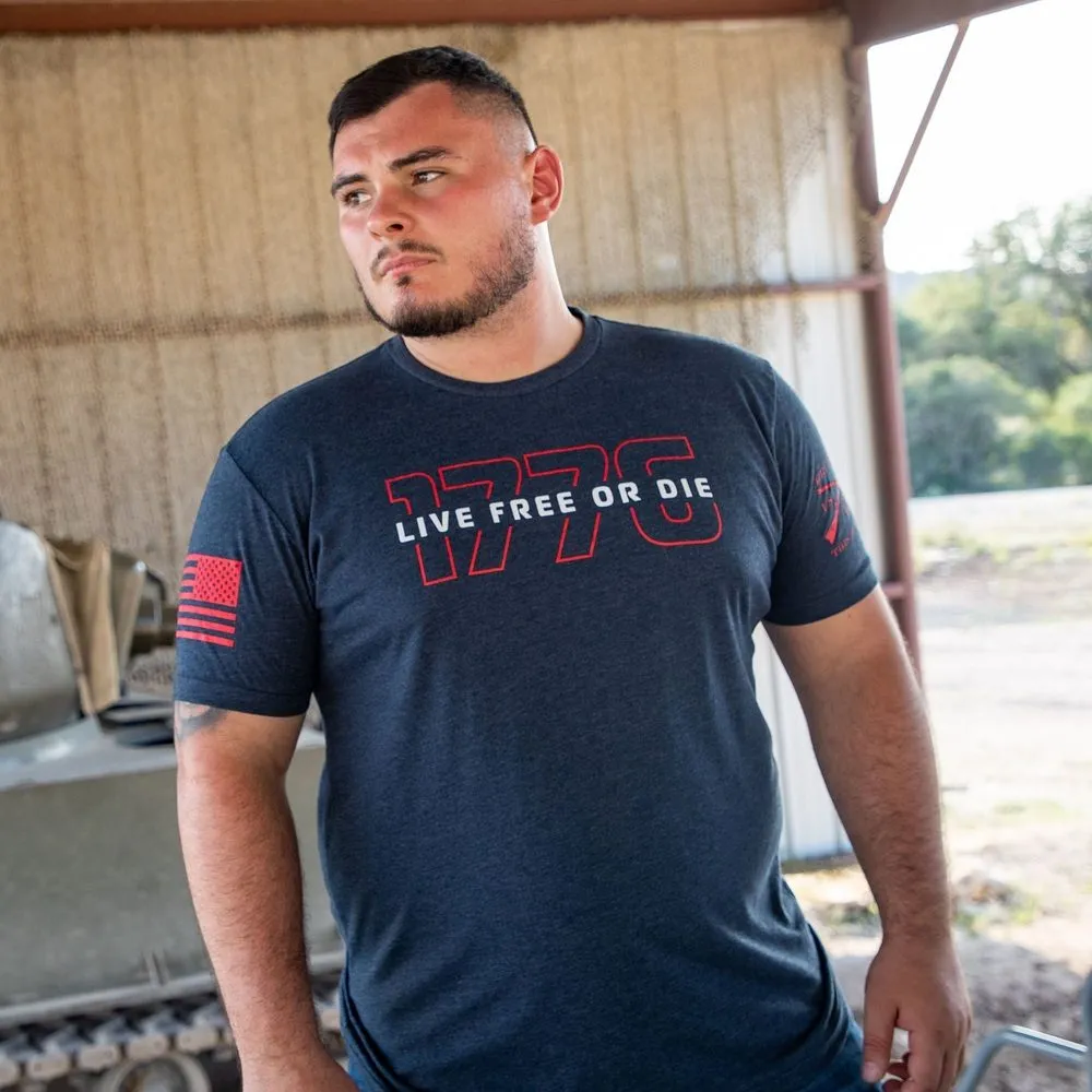 Live Free Or Die '76 T-Shirt - Midnight Navy