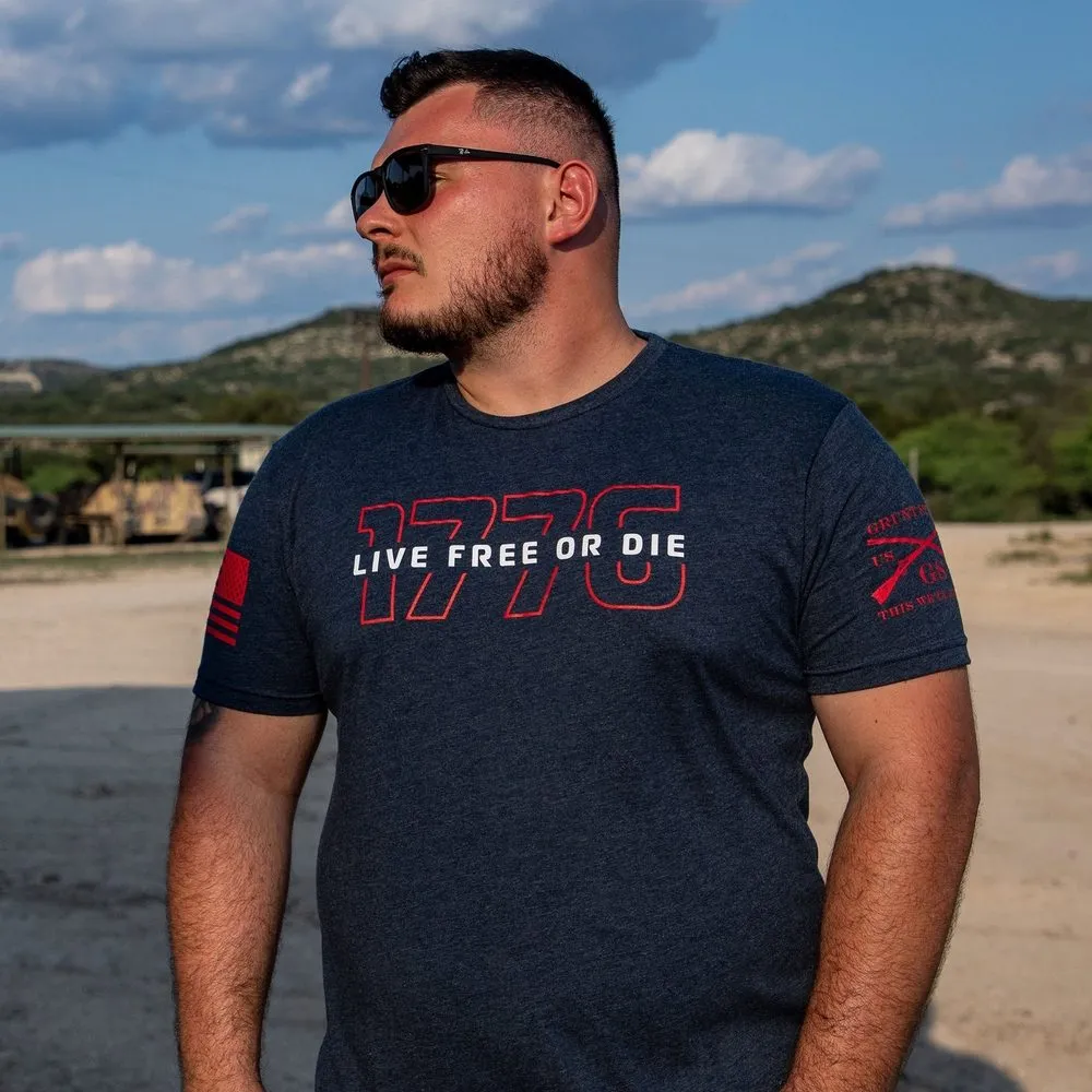 Live Free Or Die '76 T-Shirt - Midnight Navy