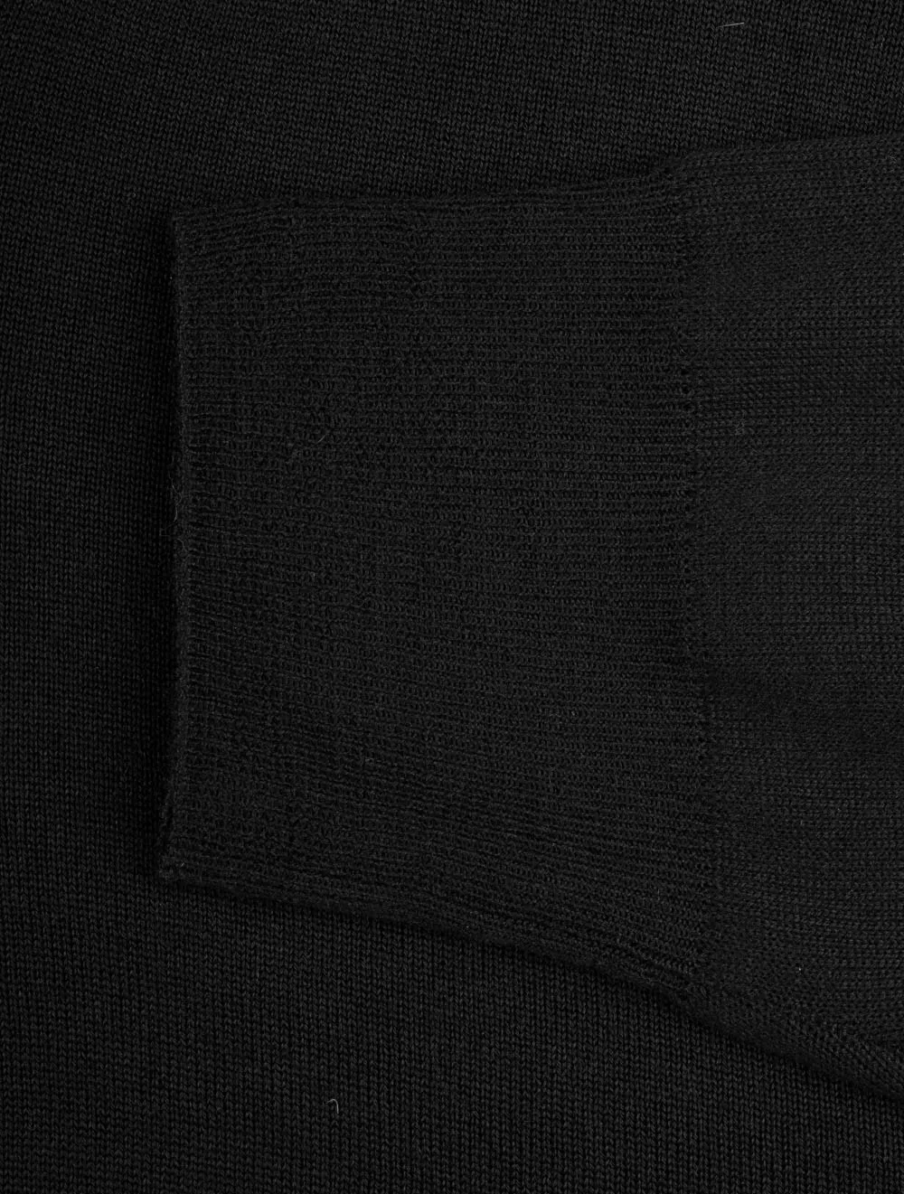 Long Sleeve Polo Merino Black