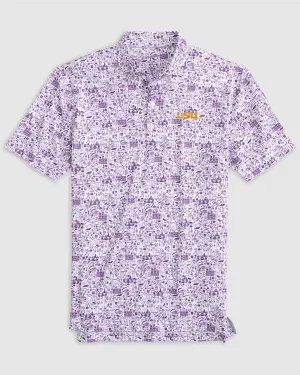 LSU Tailgater 2.0 Printed Jersey Performance Polo