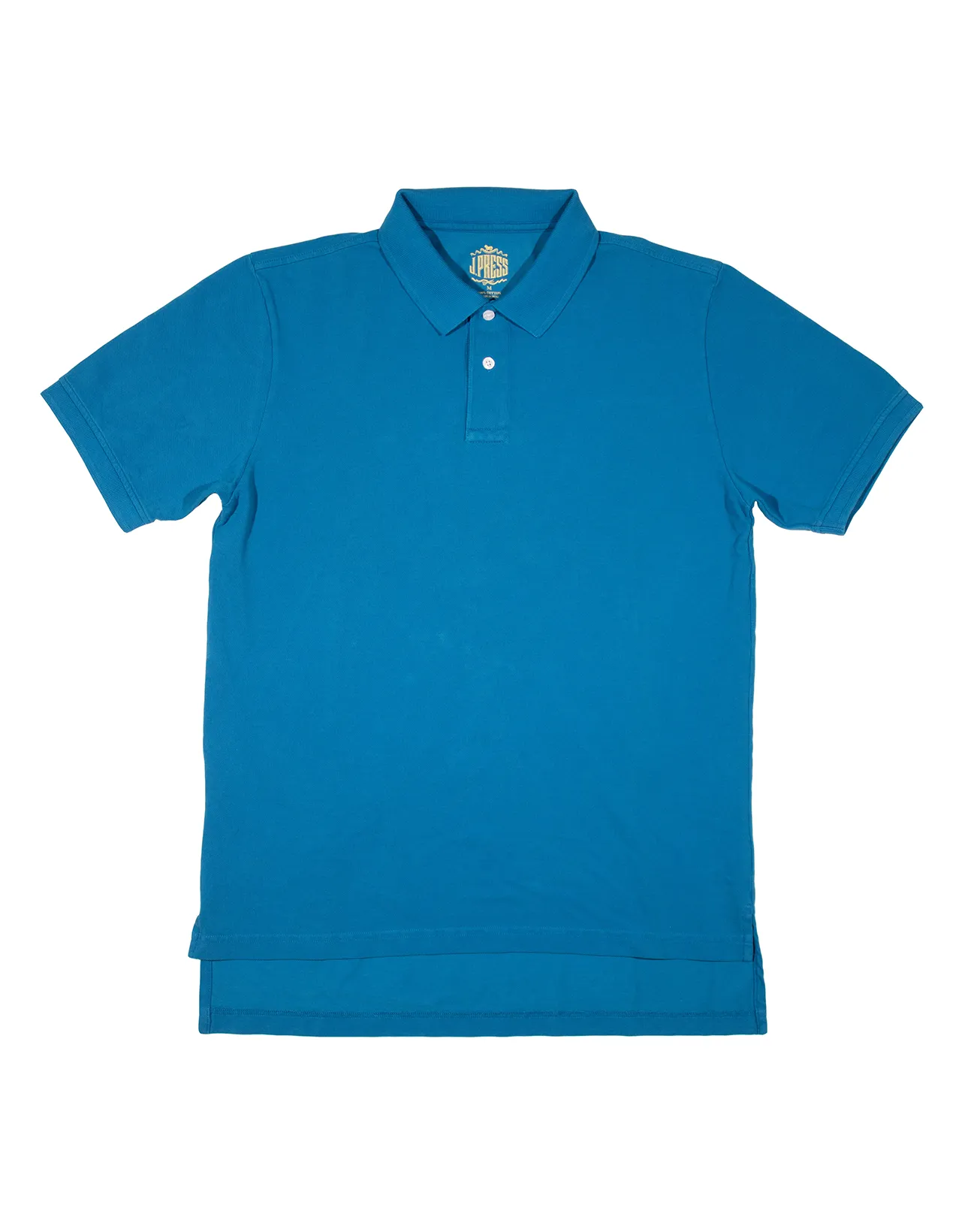 MEDIUM BLUE SOLID PIQUE POLO