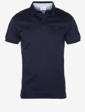 Mercerized Cotton Short Sleeve Polo Evening Blue