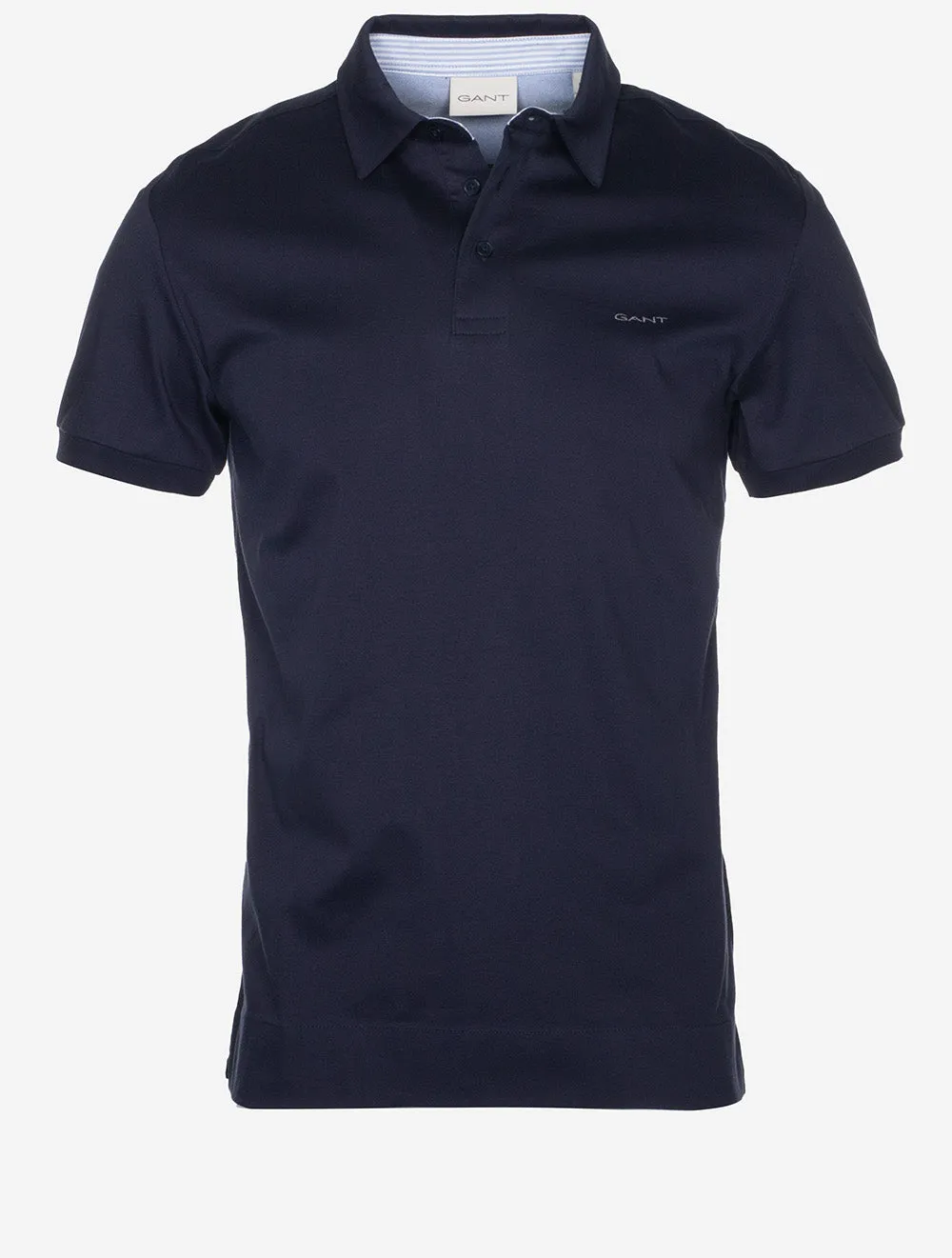 Mercerized Cotton Short Sleeve Polo Evening Blue