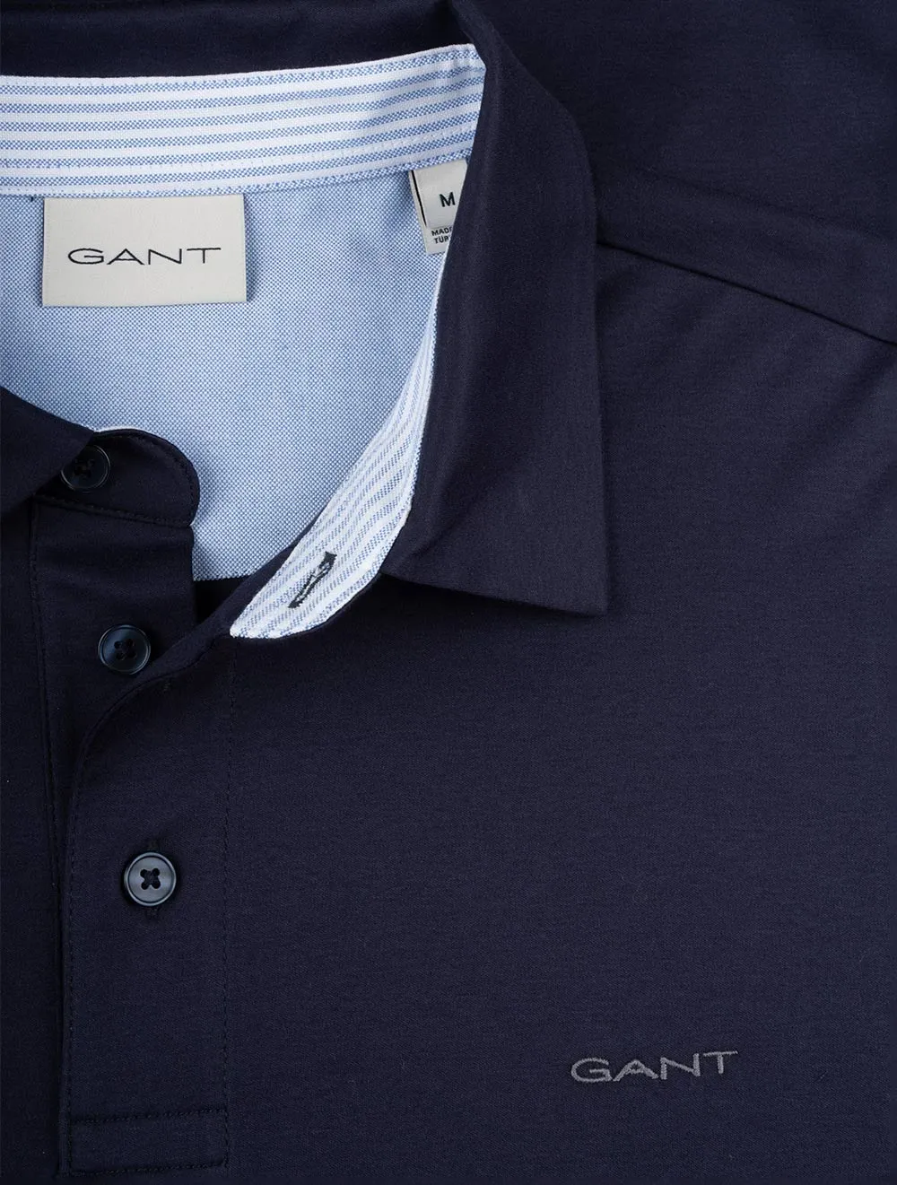 Mercerized Cotton Short Sleeve Polo Evening Blue
