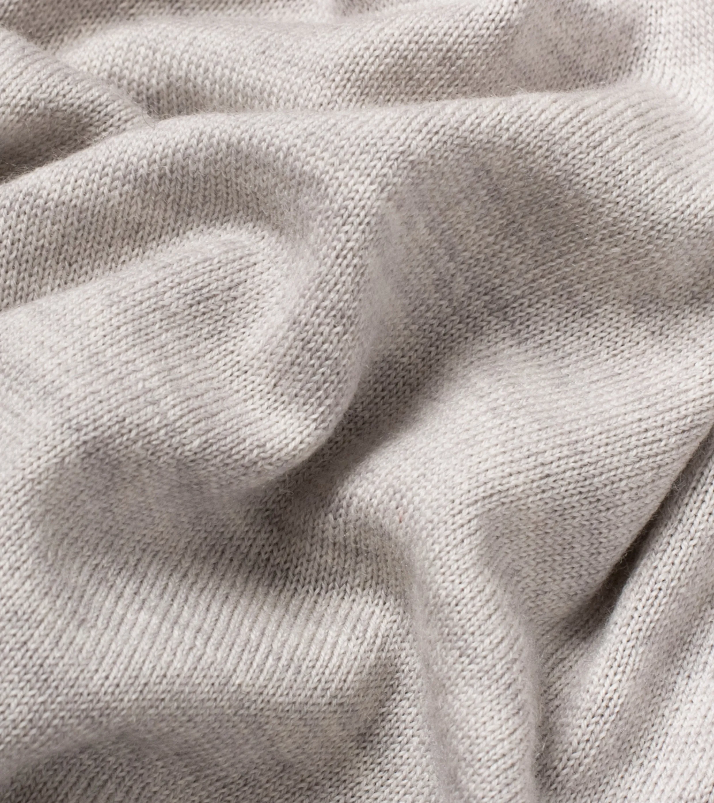 Merino Long-Sleeve Polo Argent