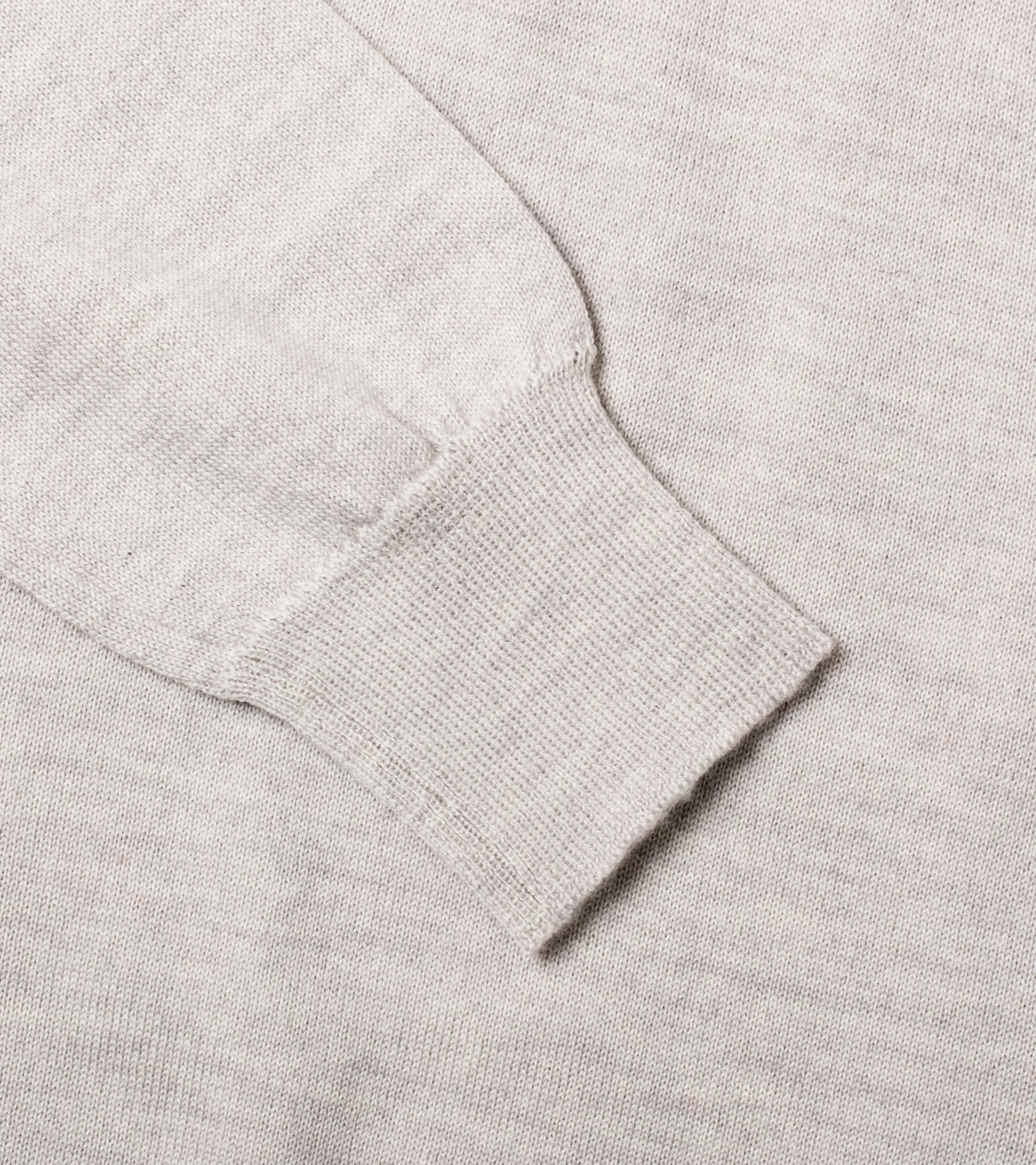 Merino Long-Sleeve Polo Argent