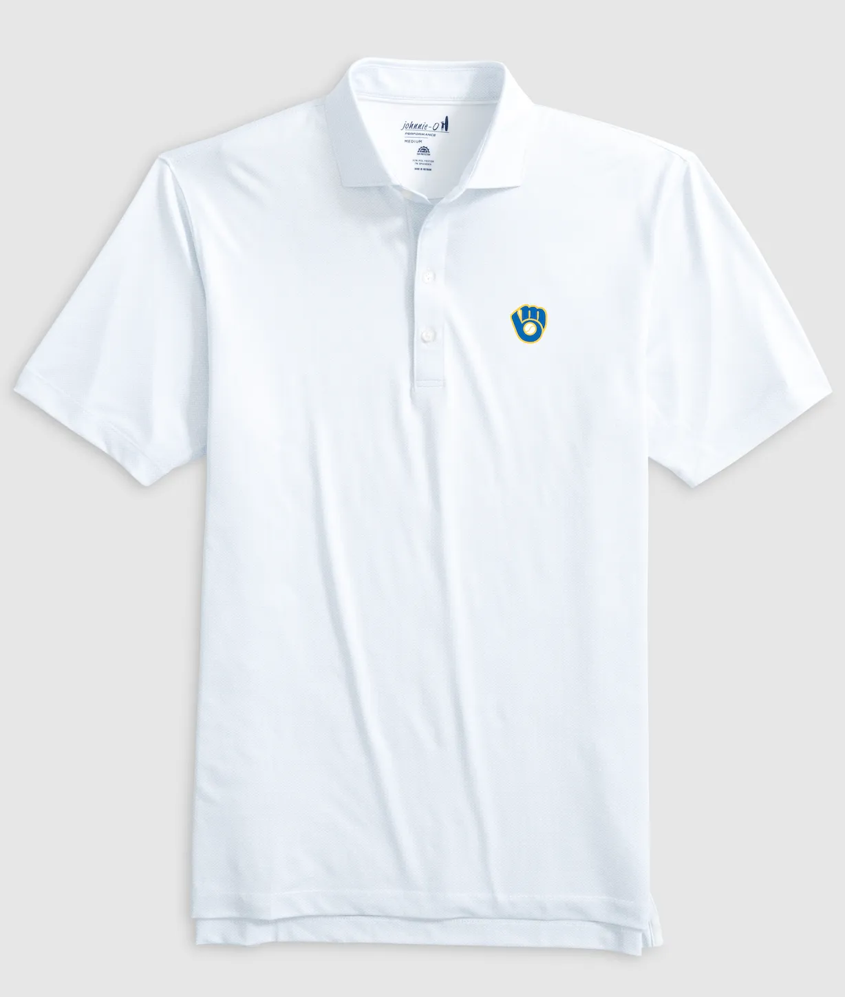 Milwaukee Brewers Slade Performance Jersey Printed Polo - Cooperstown Logo
