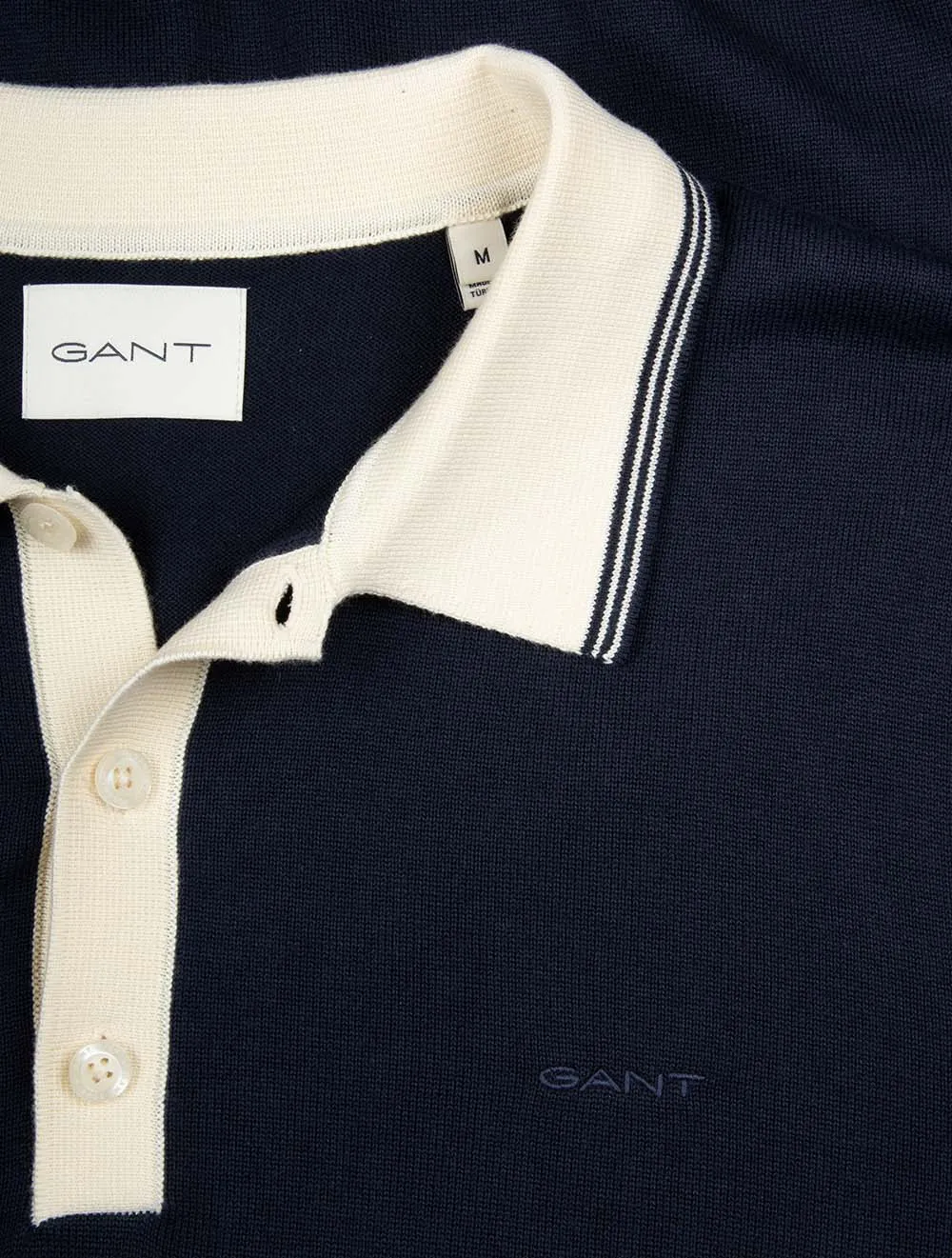 Modal Blend Short Sleeve Polo Shirt Evening Blue