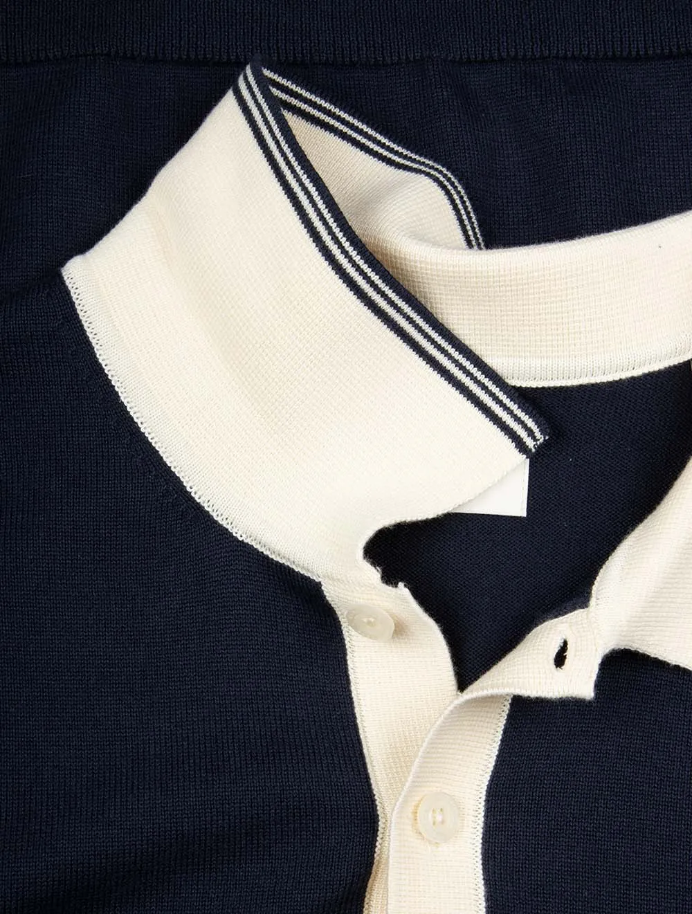 Modal Blend Short Sleeve Polo Shirt Evening Blue