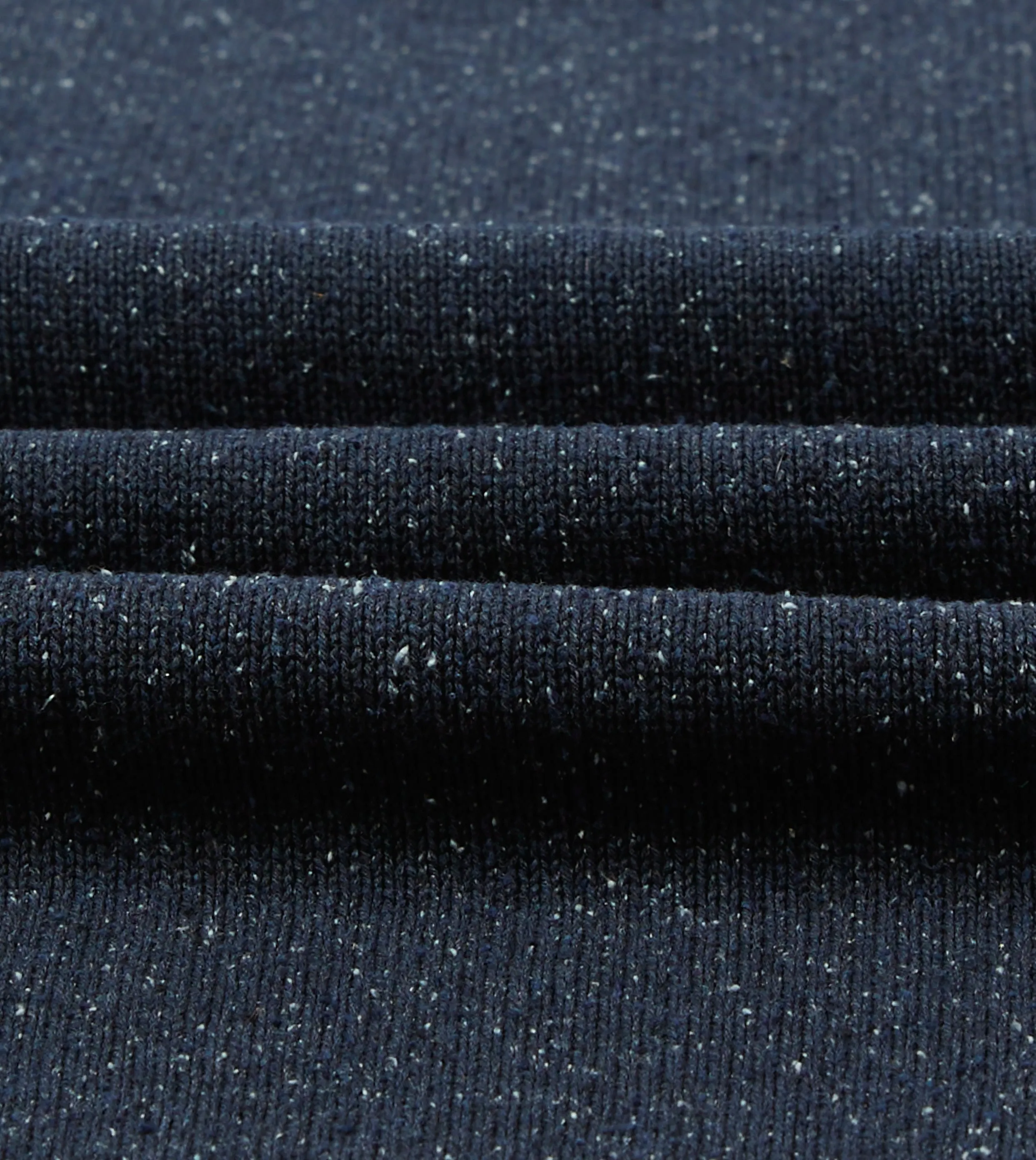 Navy Knitted Silk Short-Sleeve Polo Shirt