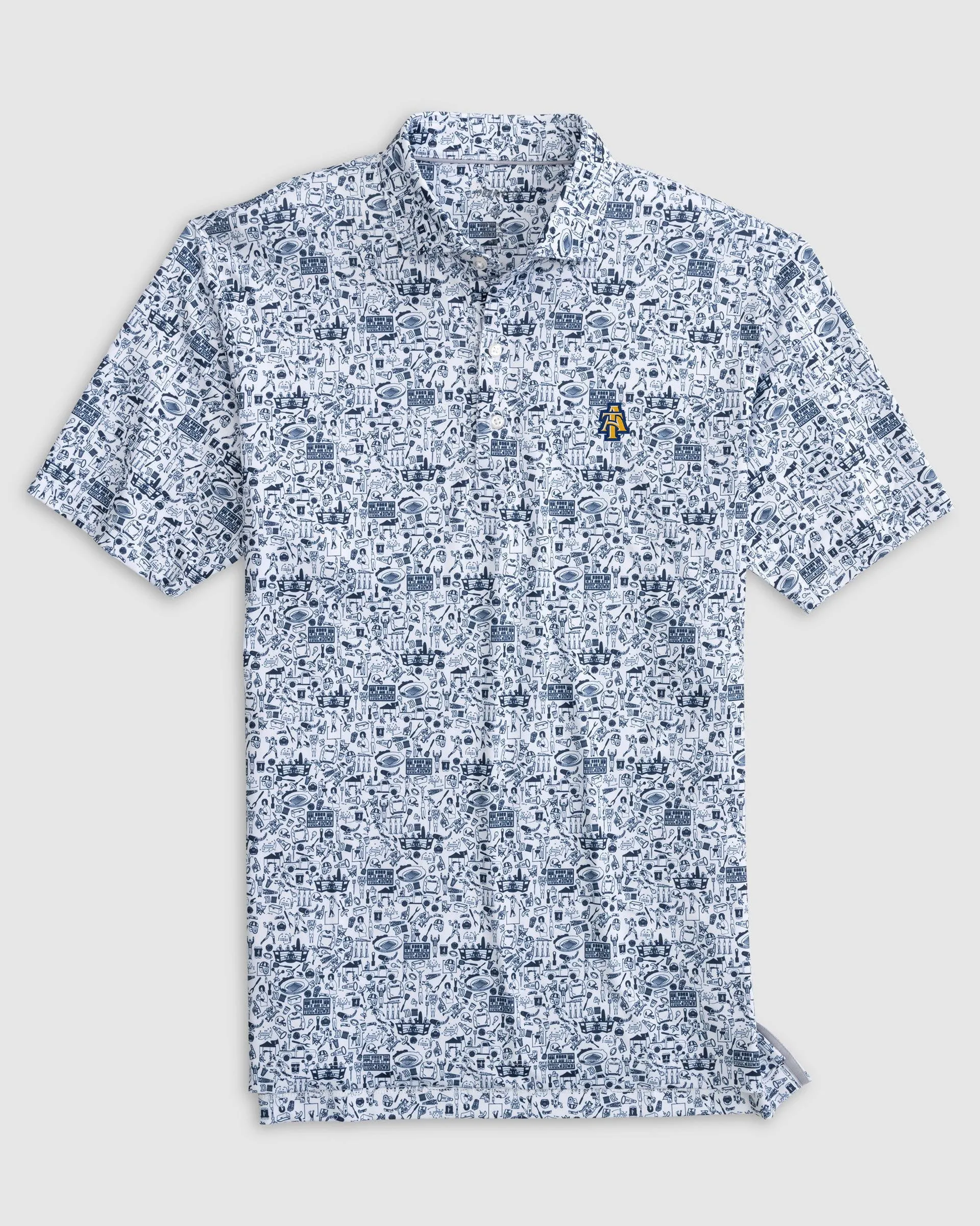 NC AT&T State Tailgater 2.0 Printed Jersey Performance Polo