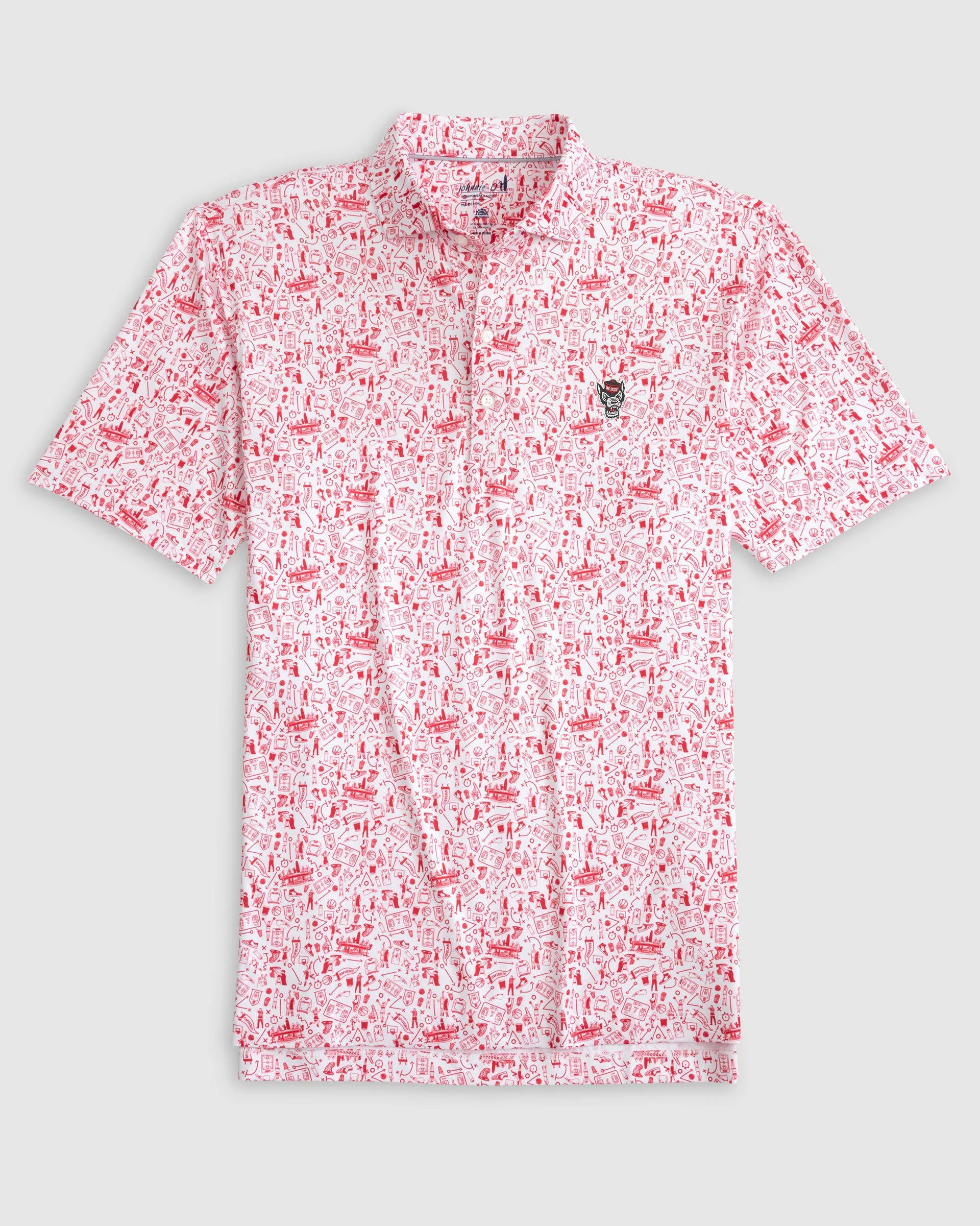 NC State Hoop There It Is Performance Jersey Polo - Wolf Logo