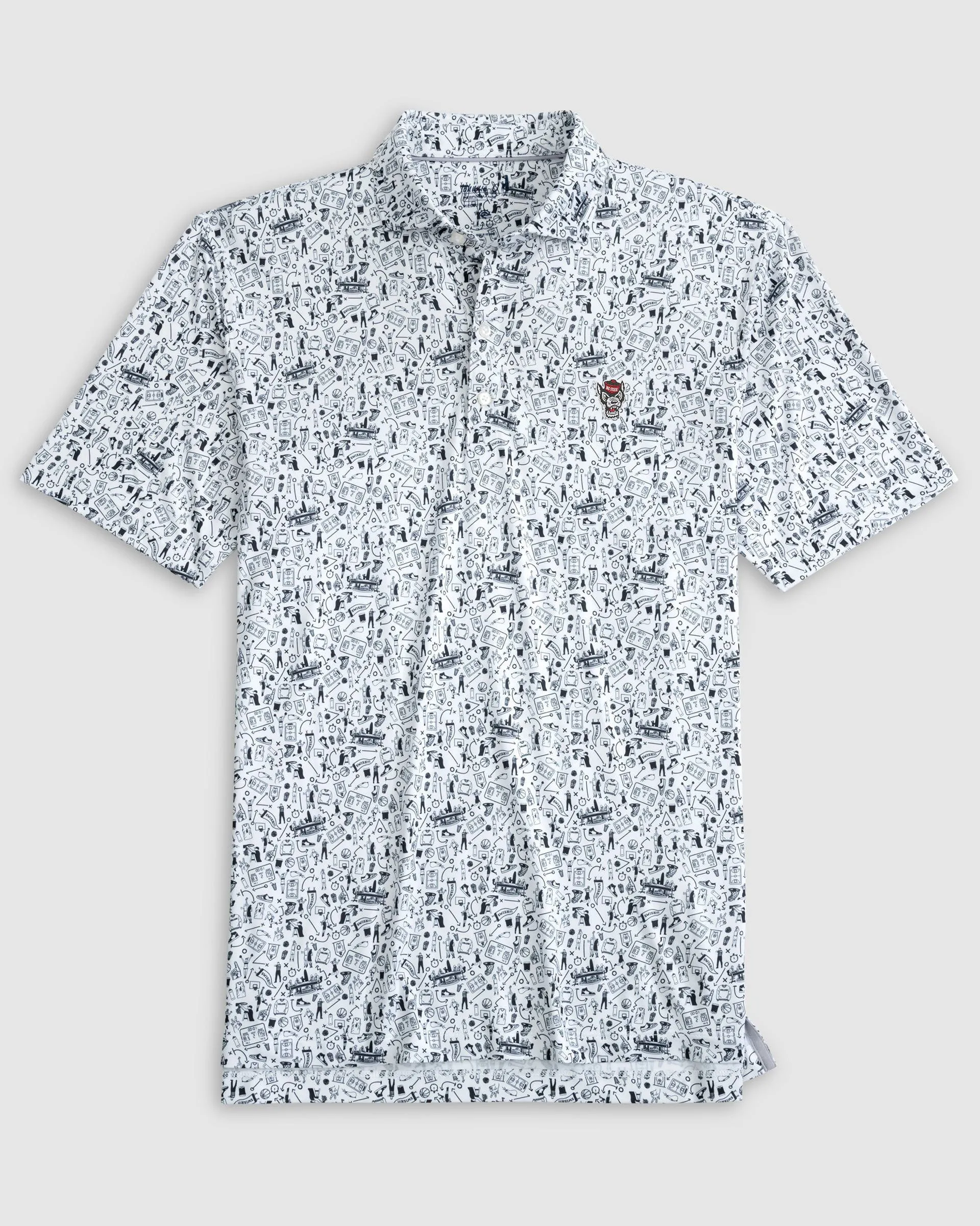 NC State Hoop There It Is Performance Jersey Polo - Wolf Logo