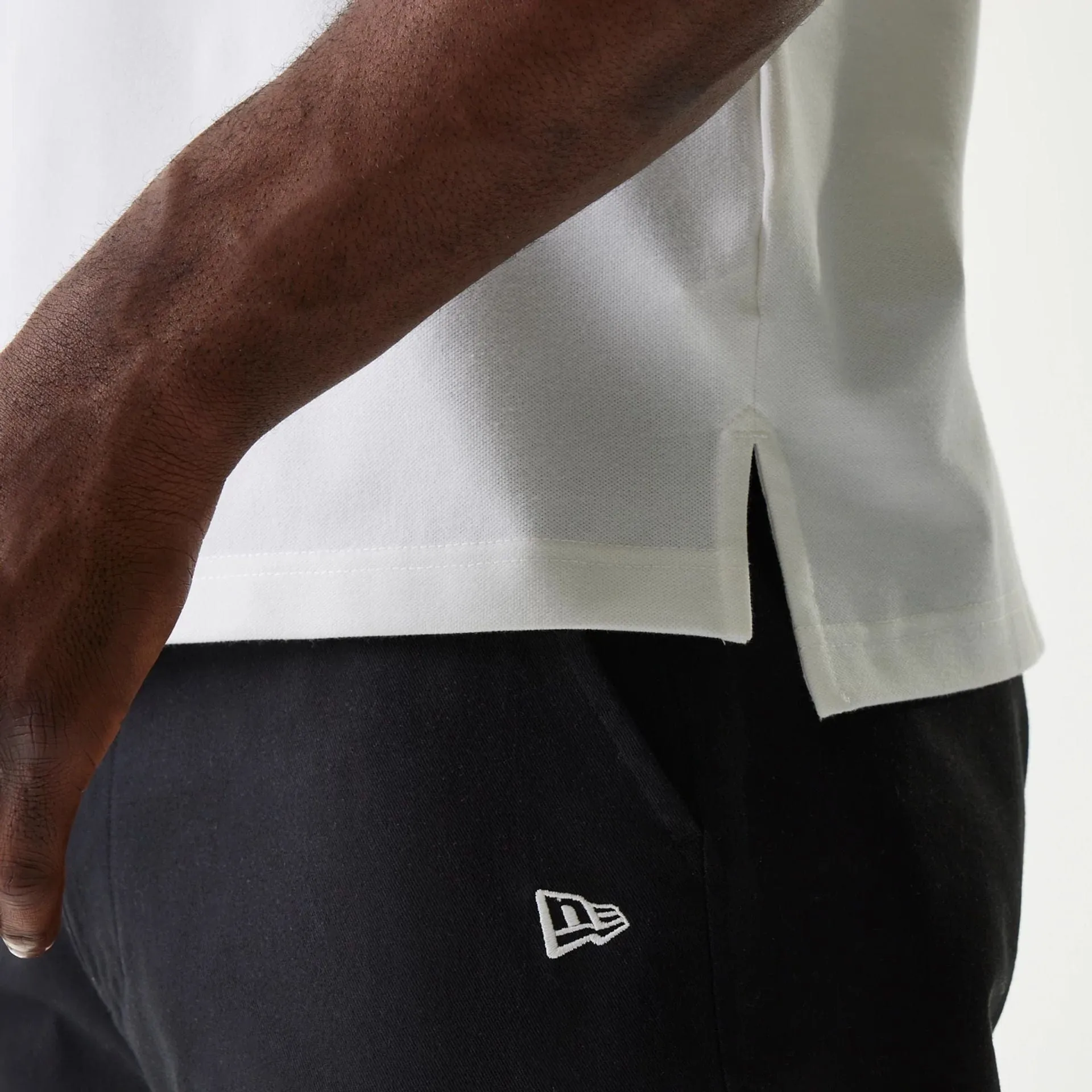 New Era Japan Collar Logo White Polo T-Shirt
