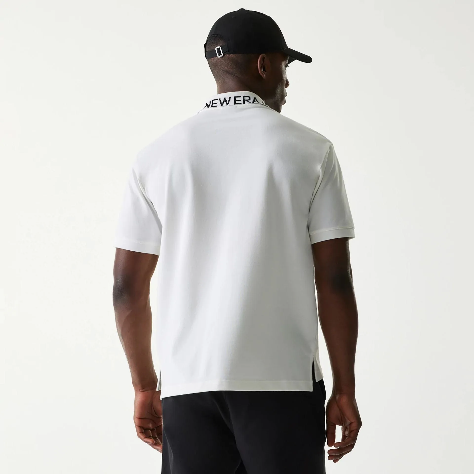 New Era Japan Collar Logo White Polo T-Shirt