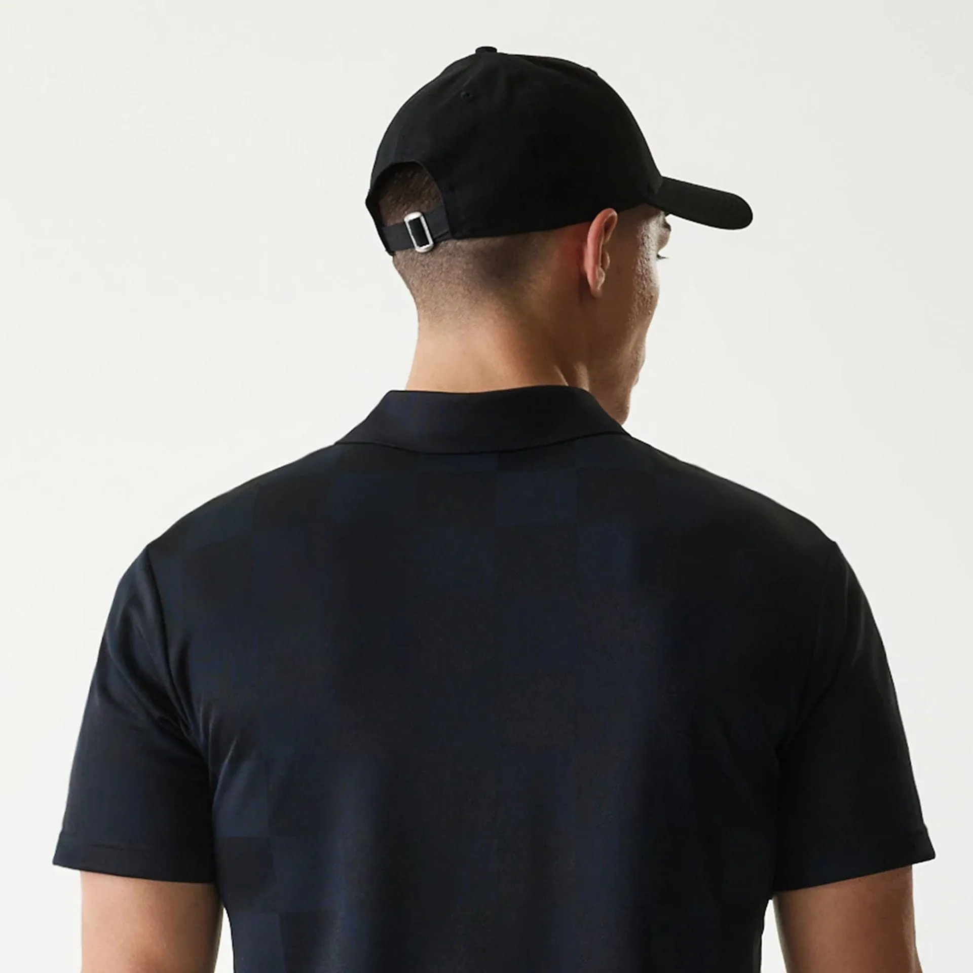 New Era Japan Grid Black Polo T-Shirt