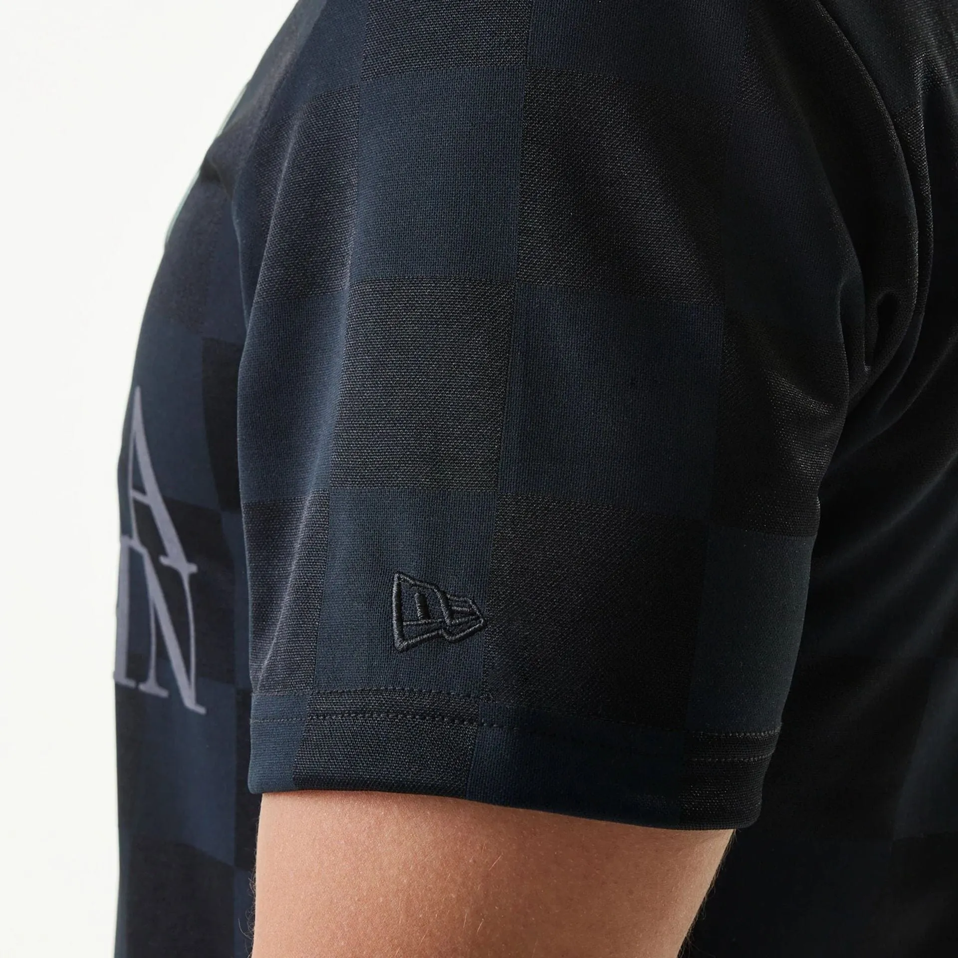New Era Japan Grid Black Polo T-Shirt