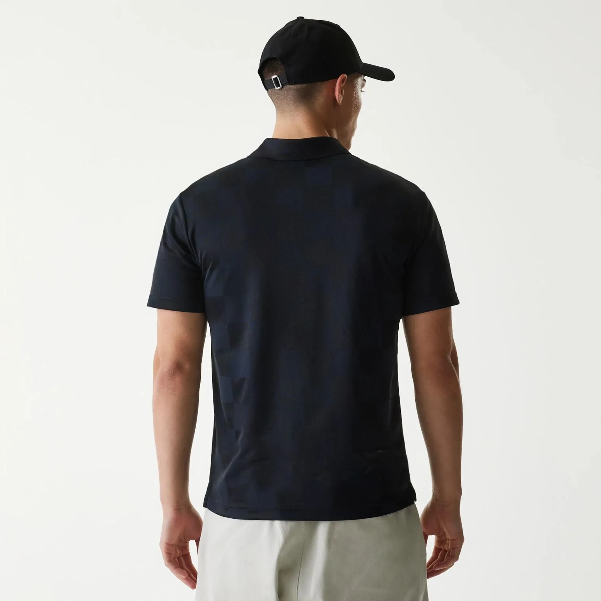 New Era Japan Grid Black Polo T-Shirt