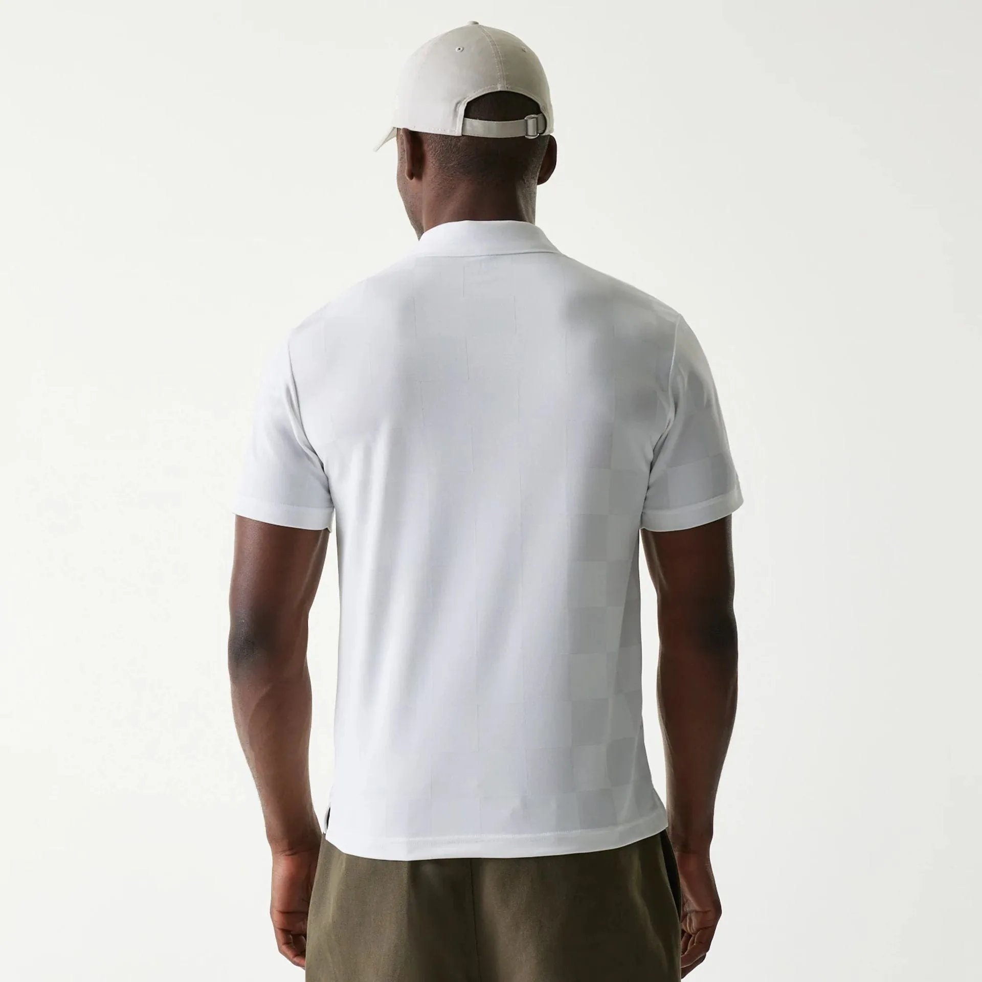 New Era Japan Grid White Polo T-Shirt
