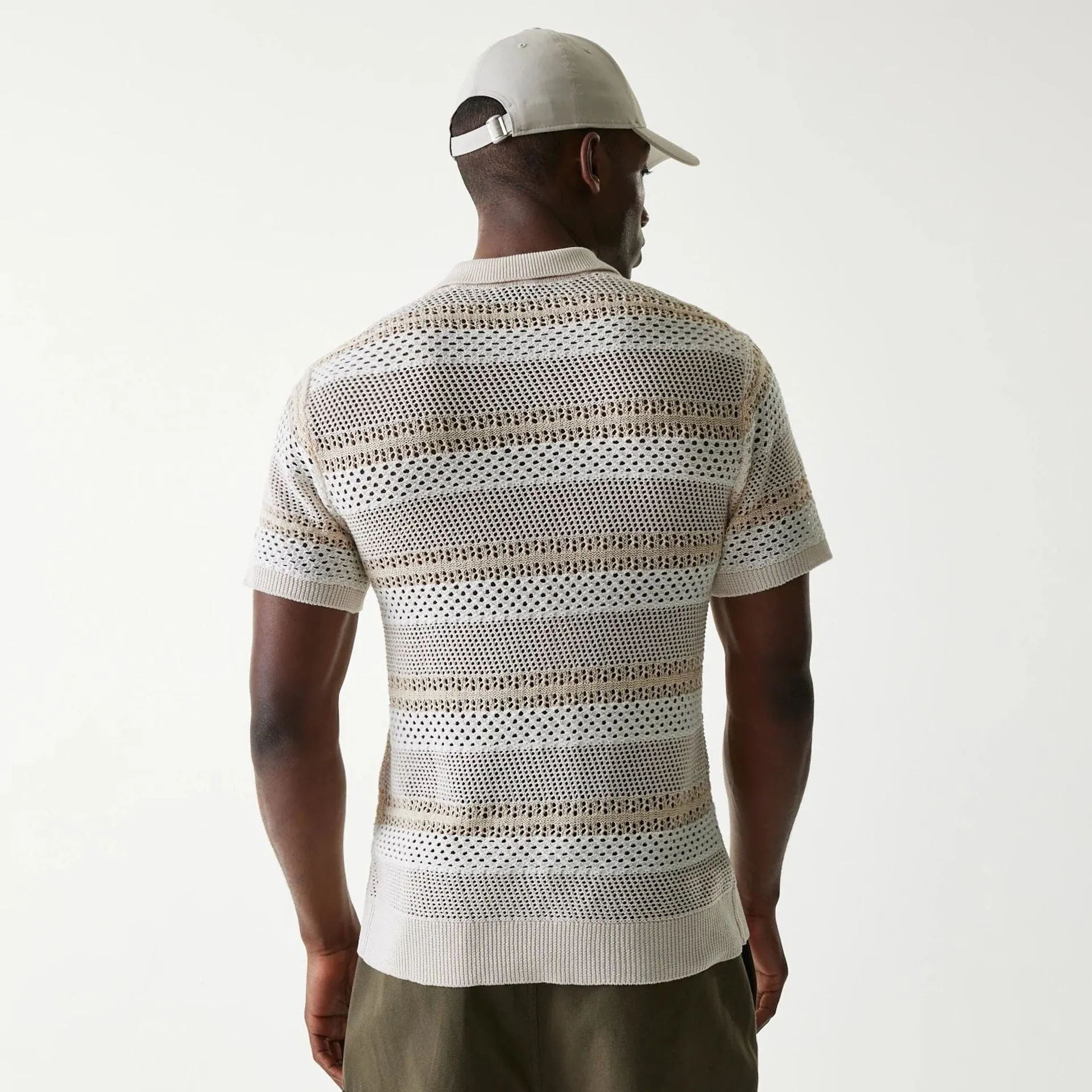 New Era Japan Mesh White Polo T-Shirt