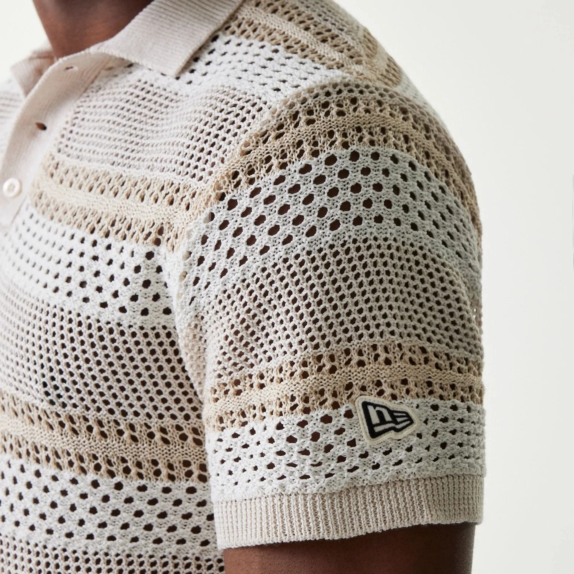 New Era Japan Mesh White Polo T-Shirt