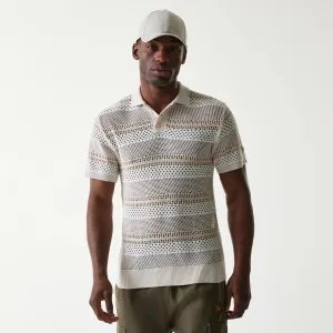 New Era Japan Mesh White Polo T-Shirt