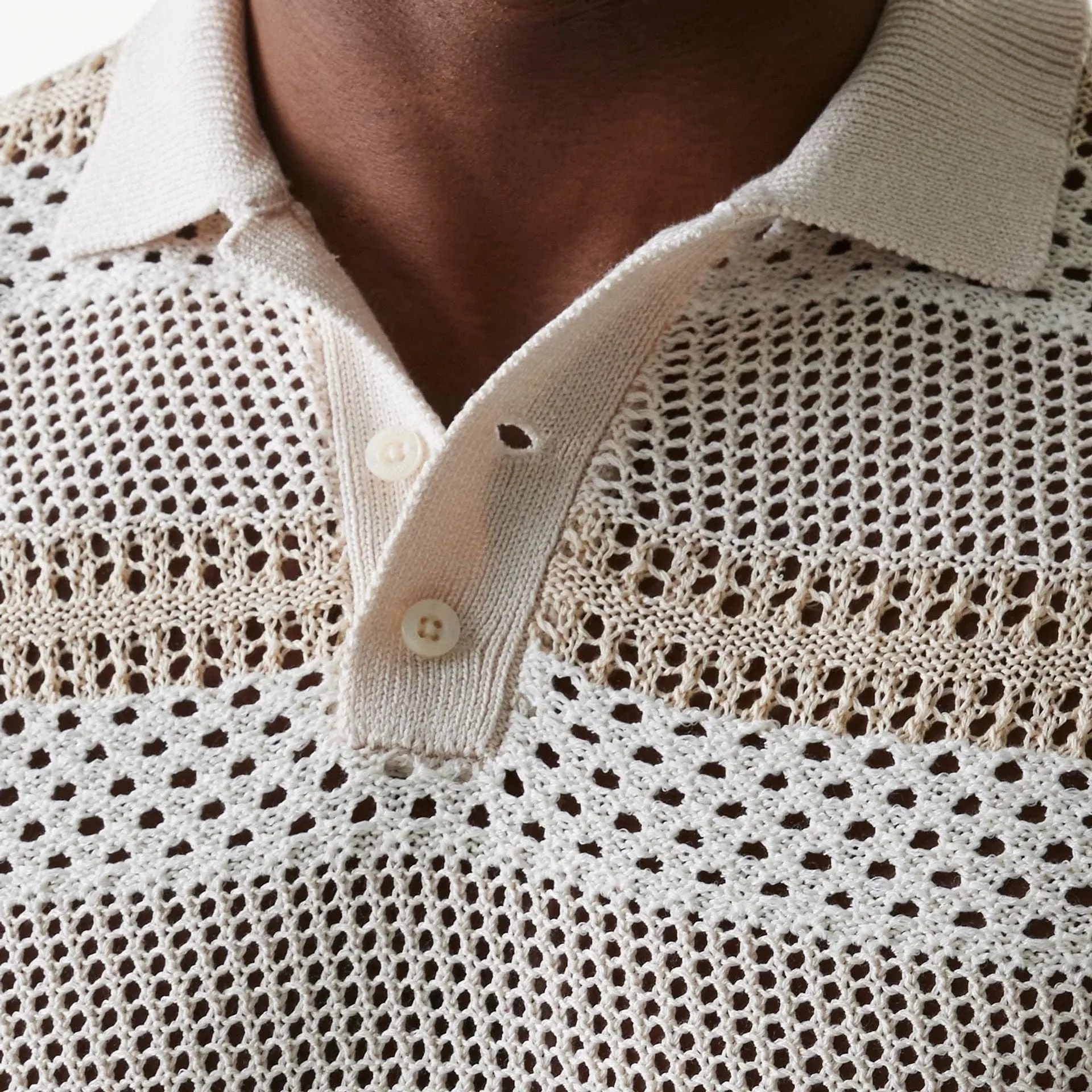 New Era Japan Mesh White Polo T-Shirt