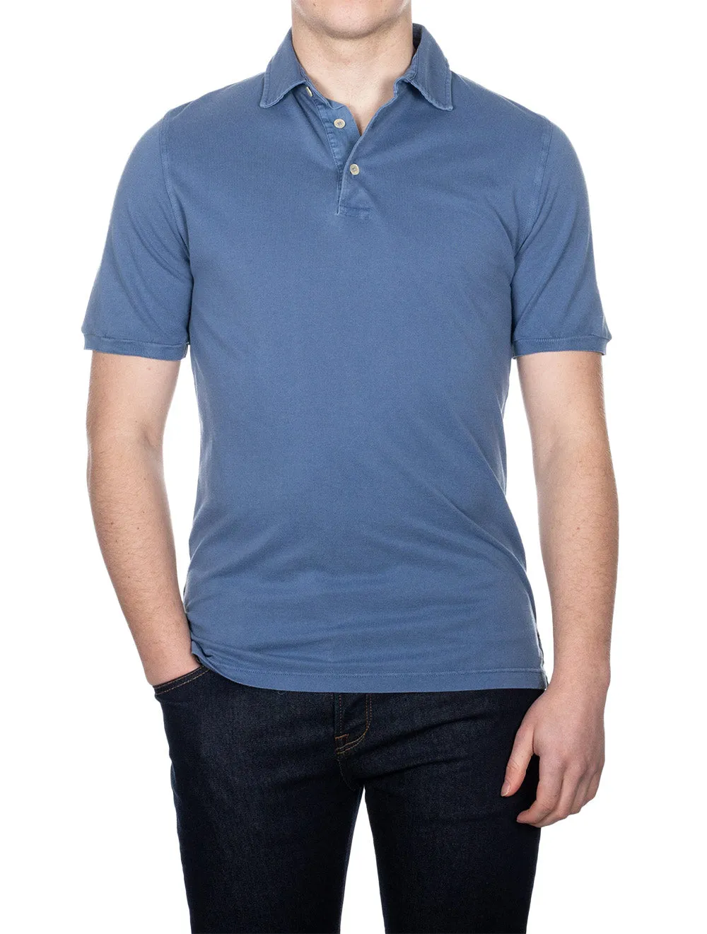 North Piquet Short Sleeve Polo Blue