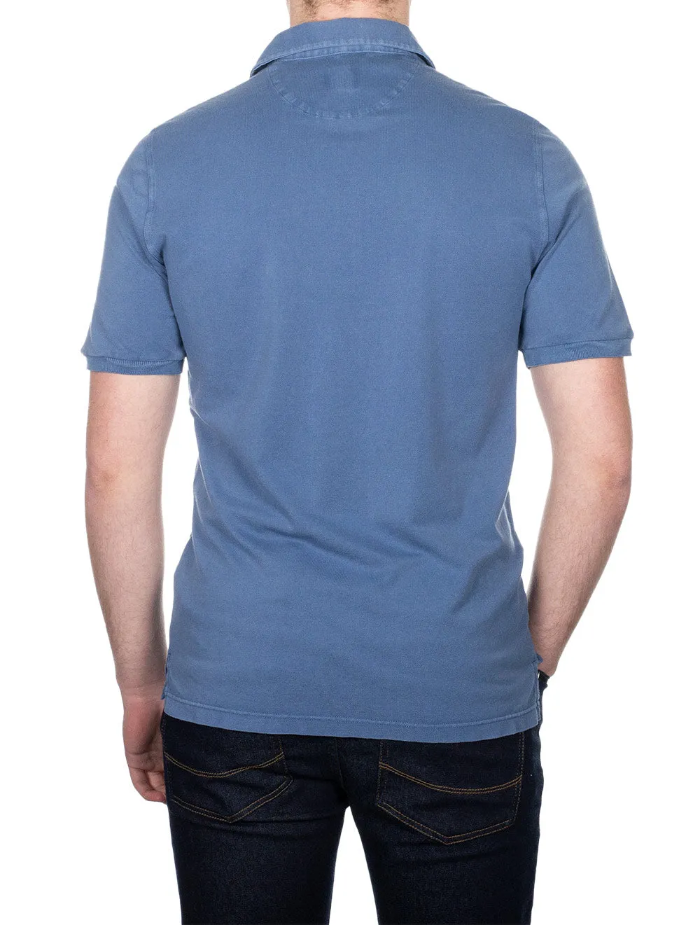 North Piquet Short Sleeve Polo Blue