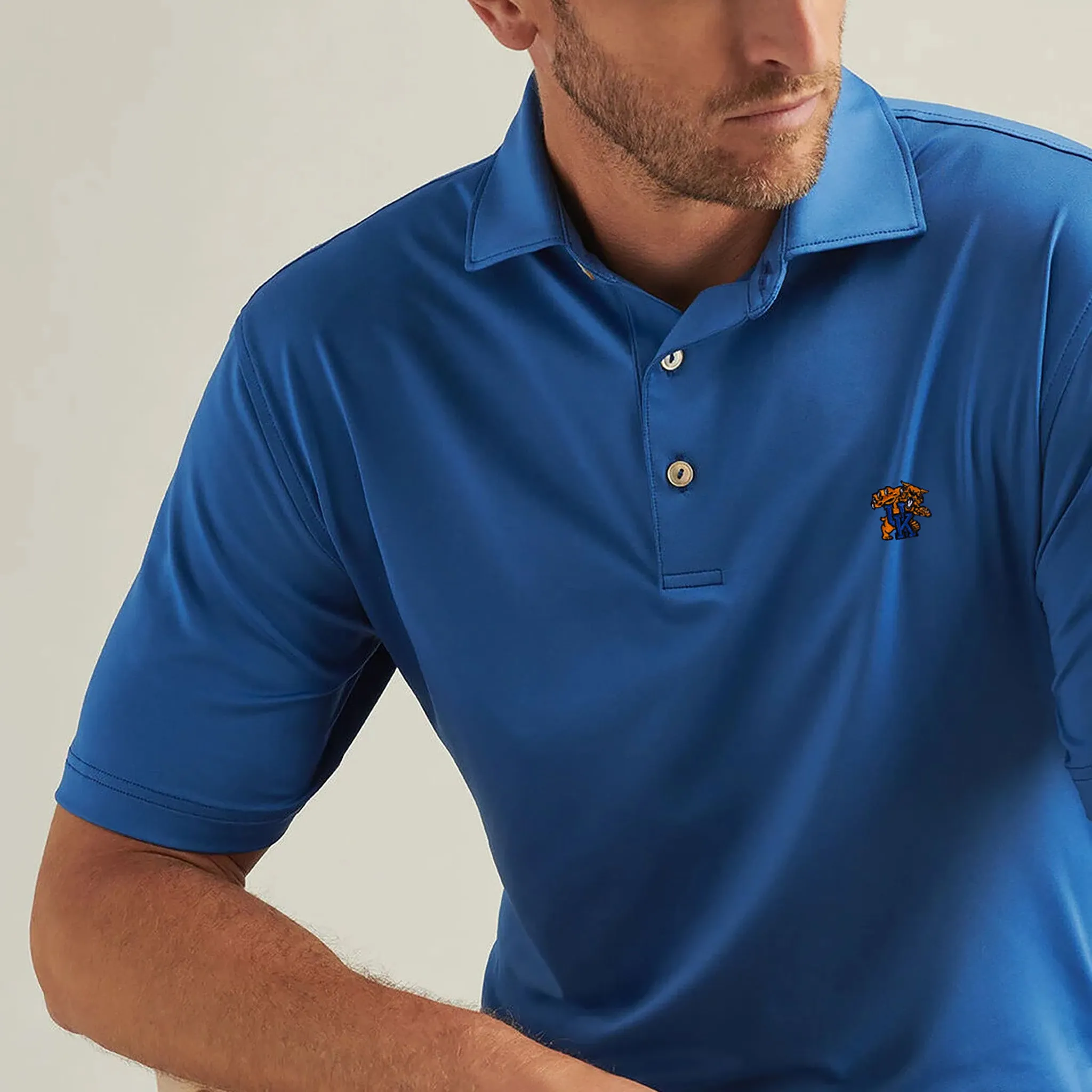 Peter Millar Keeneland Men's UK Solid Polo