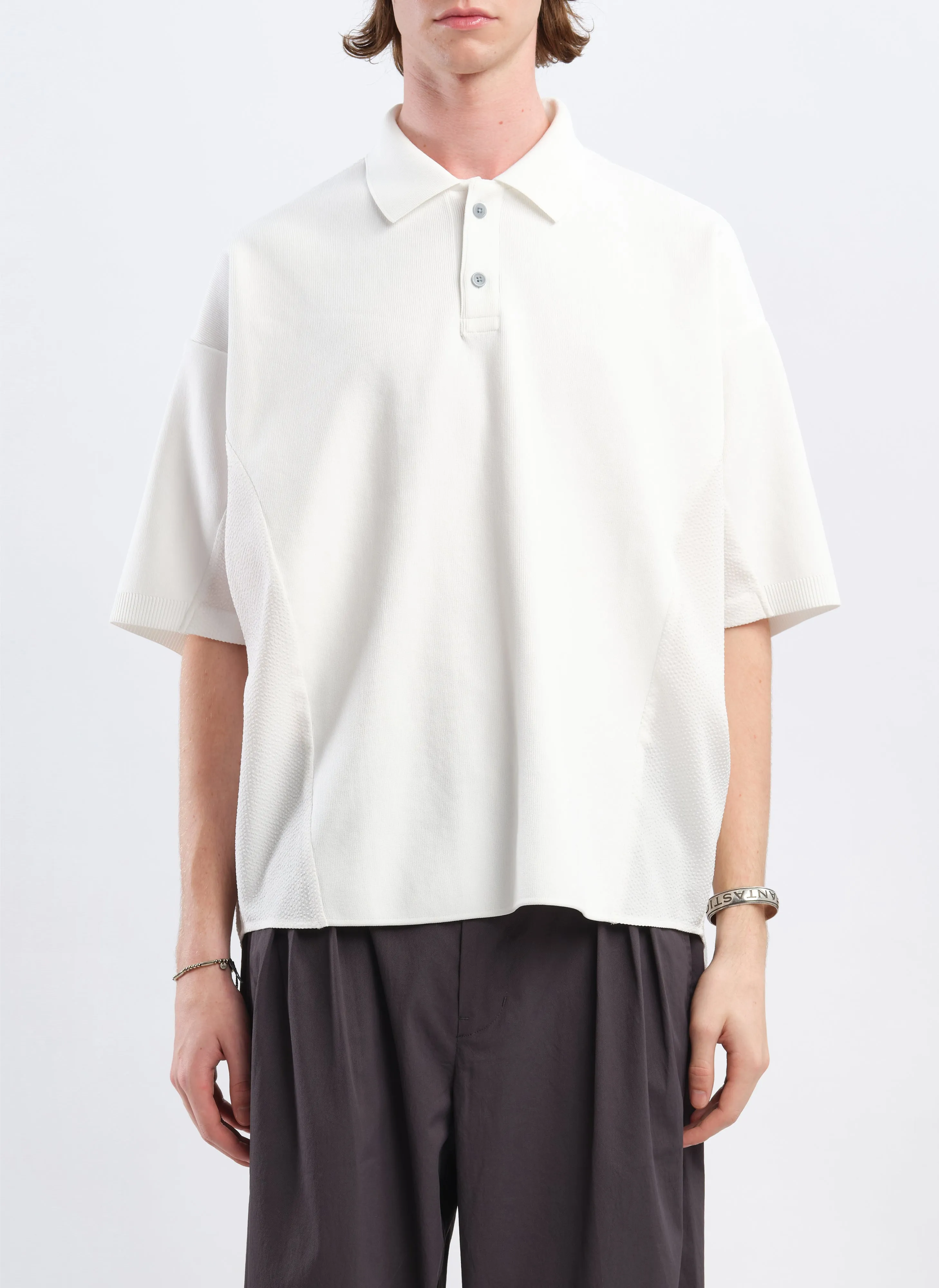 Polyester Business Knit Blocking Polo
